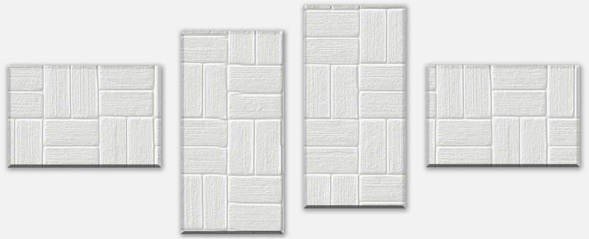 Leinwandbild Mehrteiler Weißes dekoratives Muster M1065 Leinwandbild Mehrteiler Weißes dekoratives Muster M1065