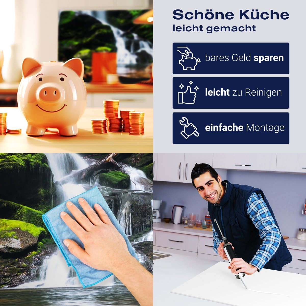 Küchenrückwand Naturwasserfall M1066 entdecken - Bild 7 Küchenrückwand Naturwasserfall M1066 entdecken - Bild 7