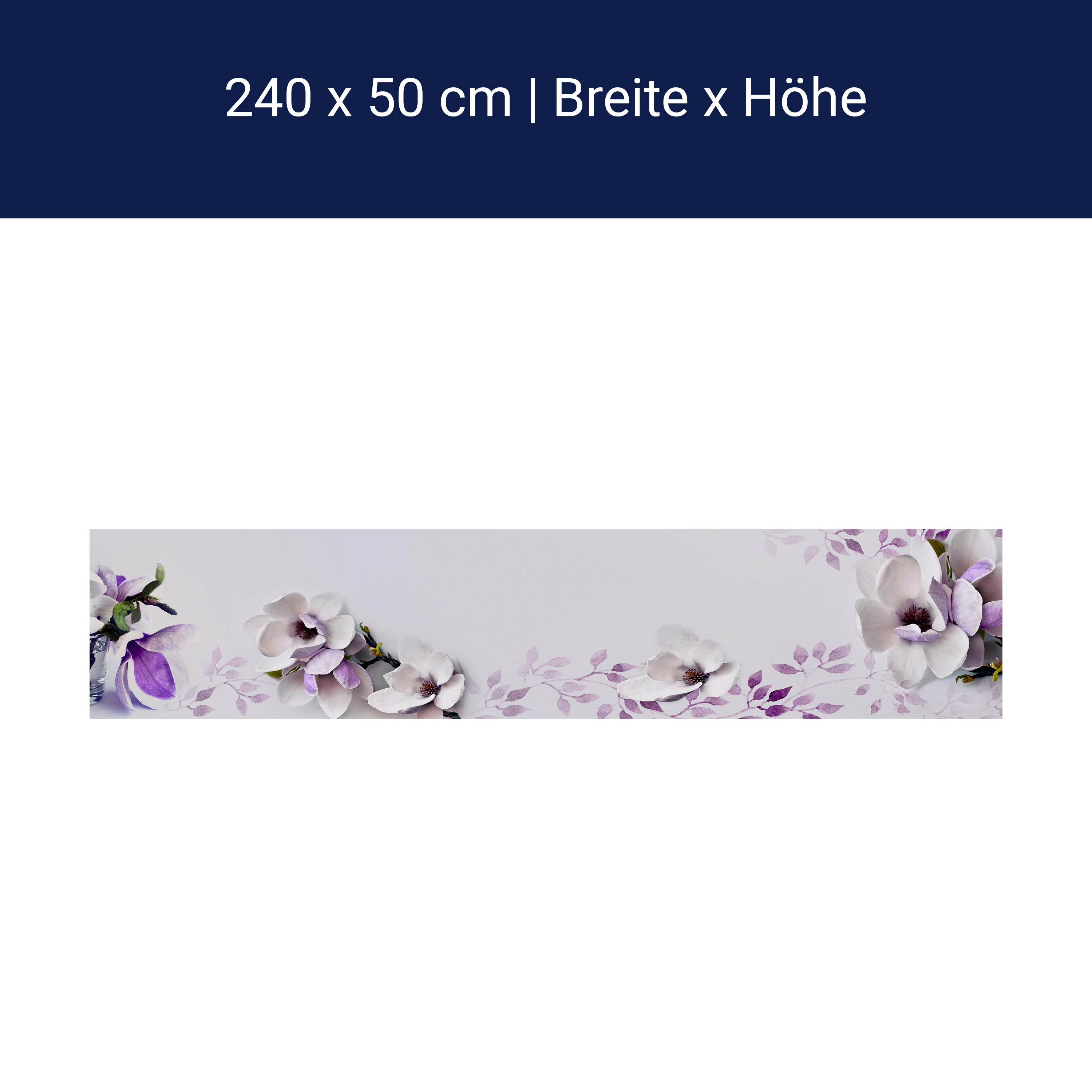 Küchenrückwand Blumen Violett Glas M1069 Küchenrückwand Blumen Violett Glas M1069