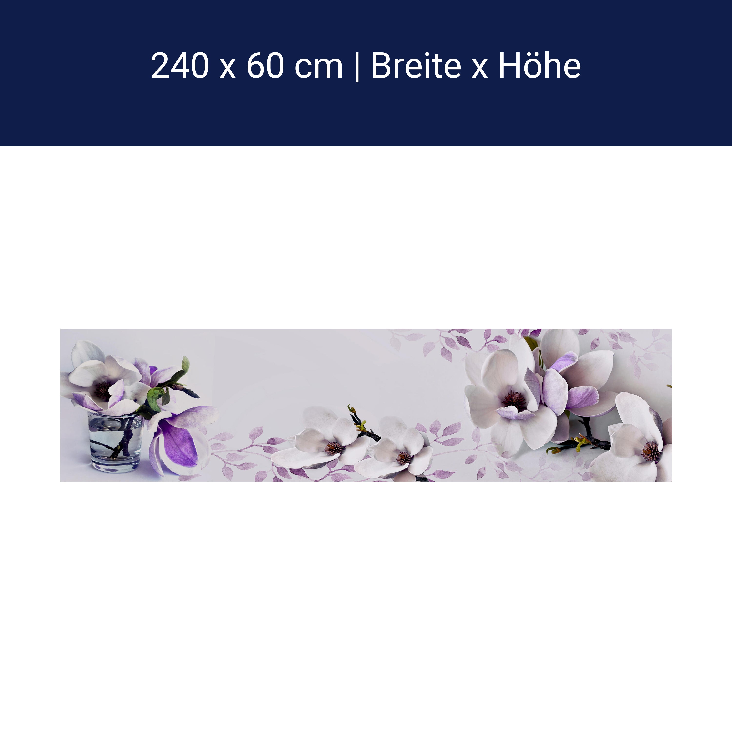 Küchenrückwand Blumen Violett Glas M1069 Küchenrückwand Blumen Violett Glas M1069
