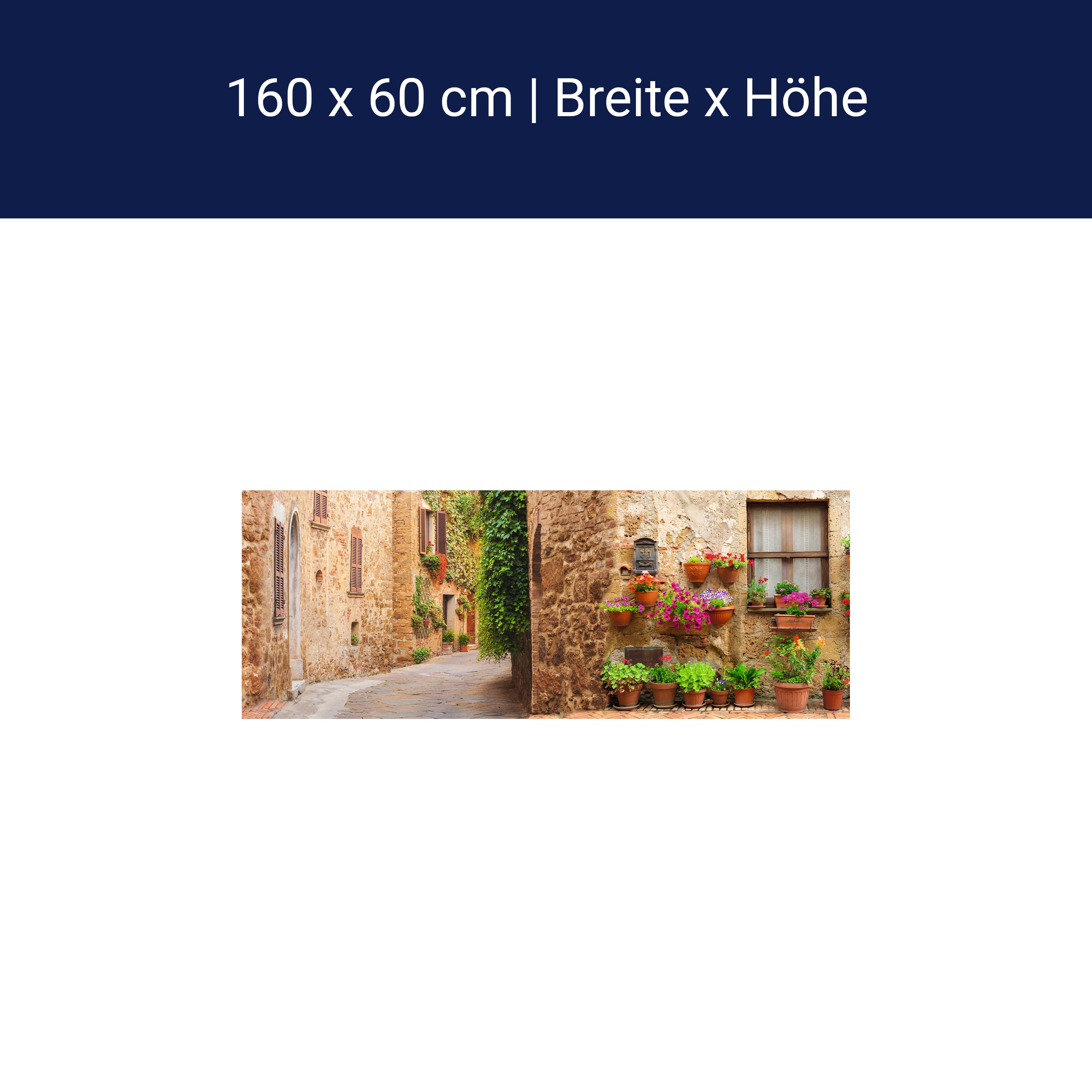 Küchenrückwand Straße Dorf Töpfe Pflanzen Blumen M1074 Küchenrückwand Straße Dorf Töpfe Pflanzen Blumen M1074