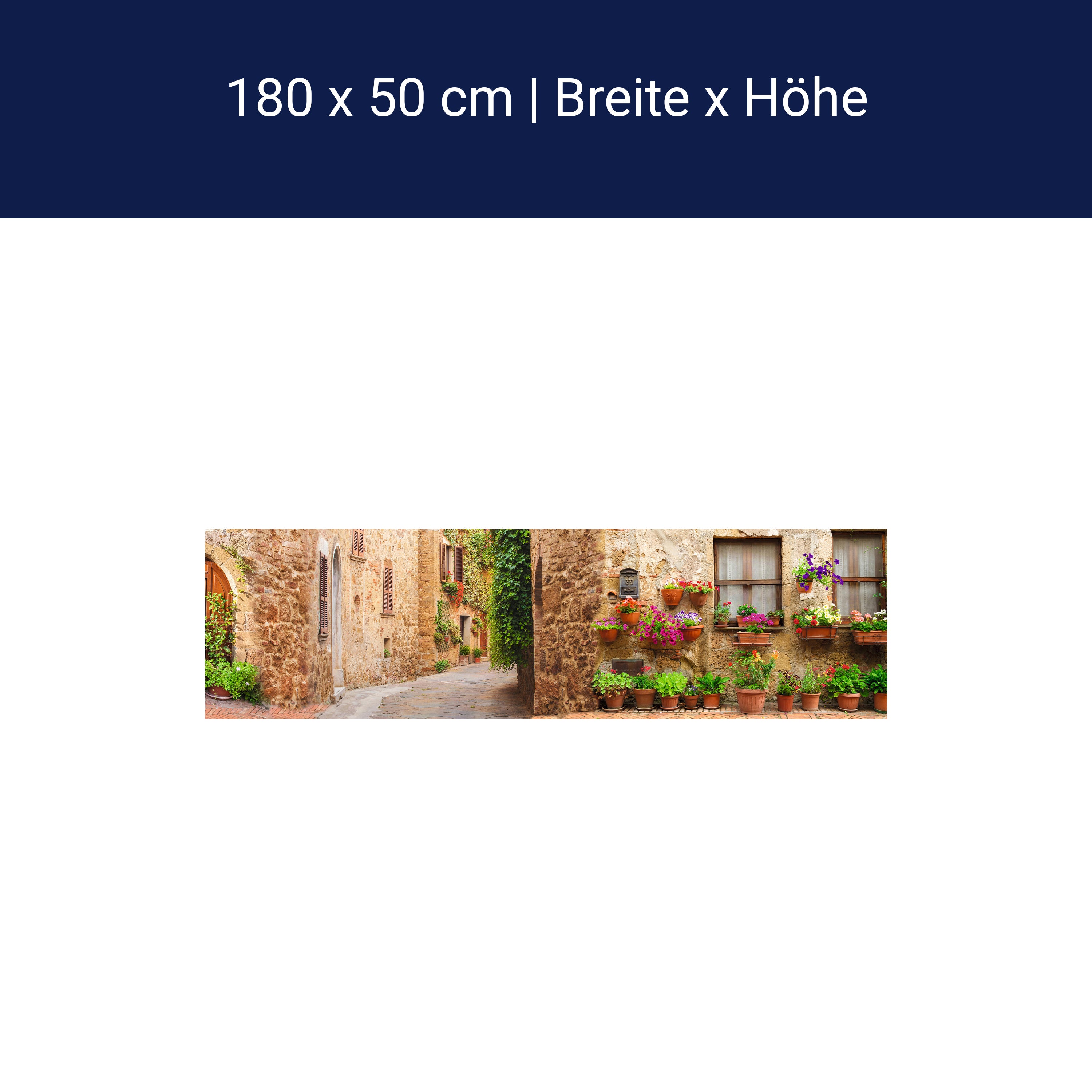 Küchenrückwand Straße Dorf Töpfe Pflanzen Blumen M1074 Küchenrückwand Straße Dorf Töpfe Pflanzen Blumen M1074