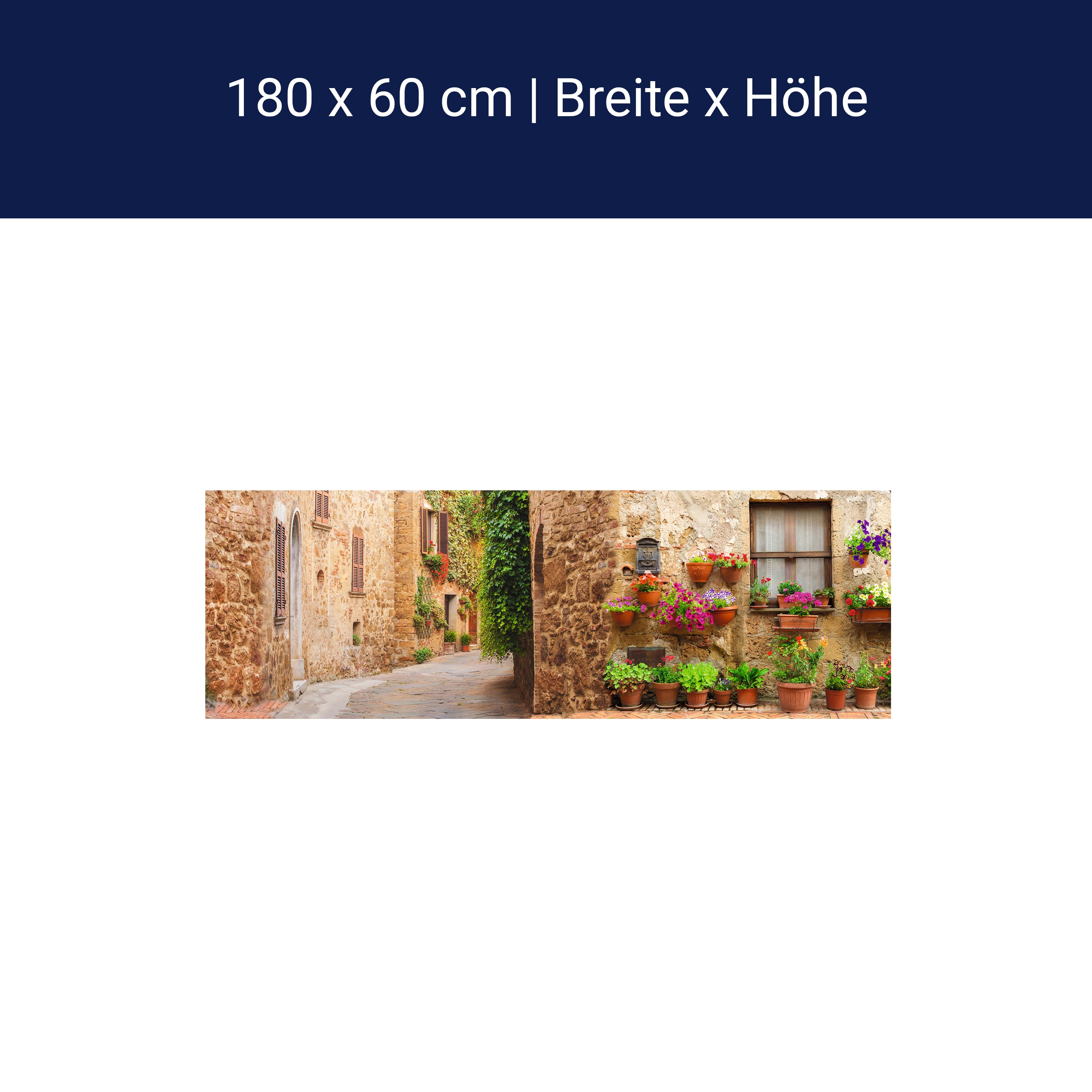 Küchenrückwand Straße Dorf Töpfe Pflanzen Blumen M1074 Küchenrückwand Straße Dorf Töpfe Pflanzen Blumen M1074