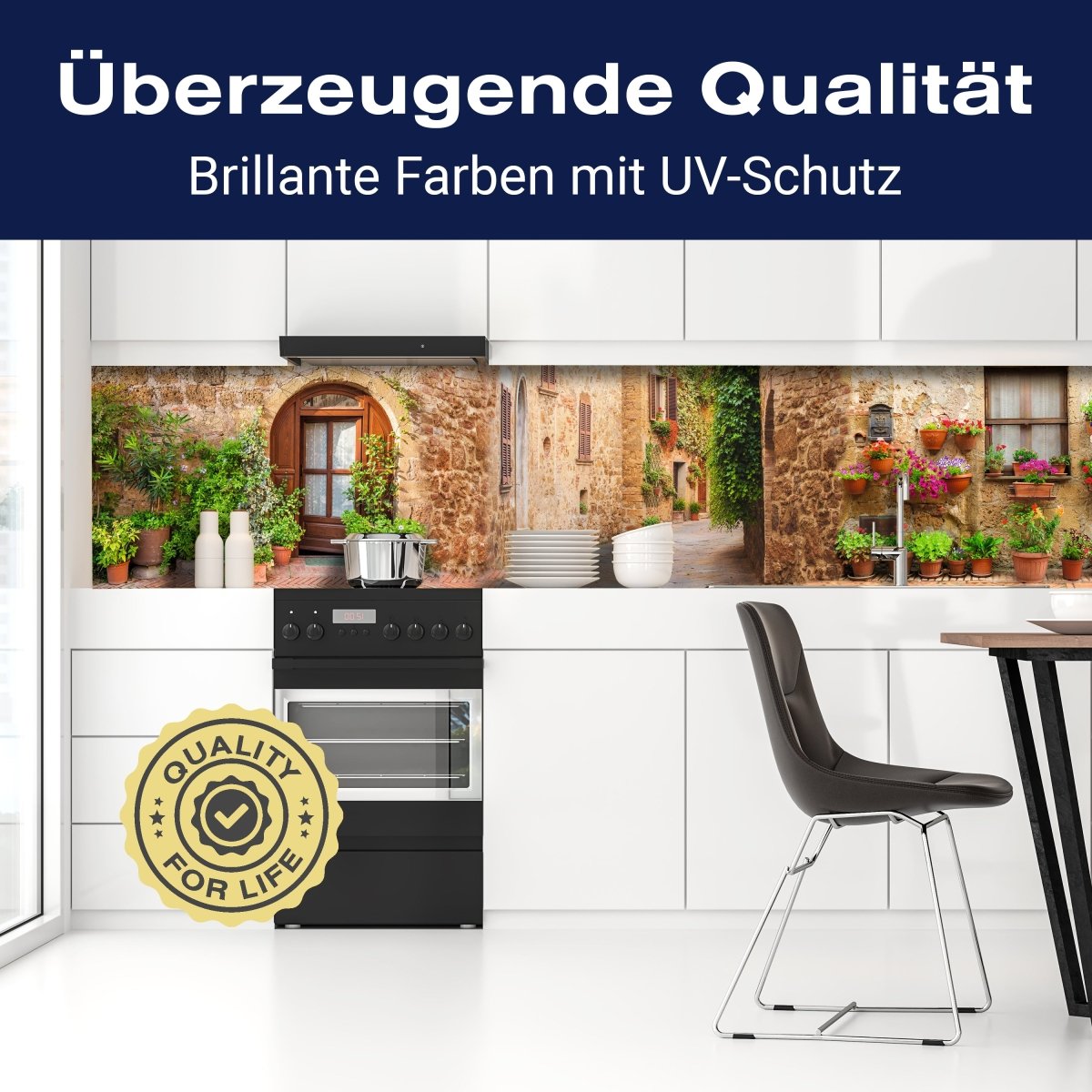 Küchenrückwand Straße Dorf Töpfe Pflanzen Blumen M1074 entdecken - Bild 2 Küchenrückwand Straße Dorf Töpfe Pflanzen Blumen M1074 entdecken - Bild 2