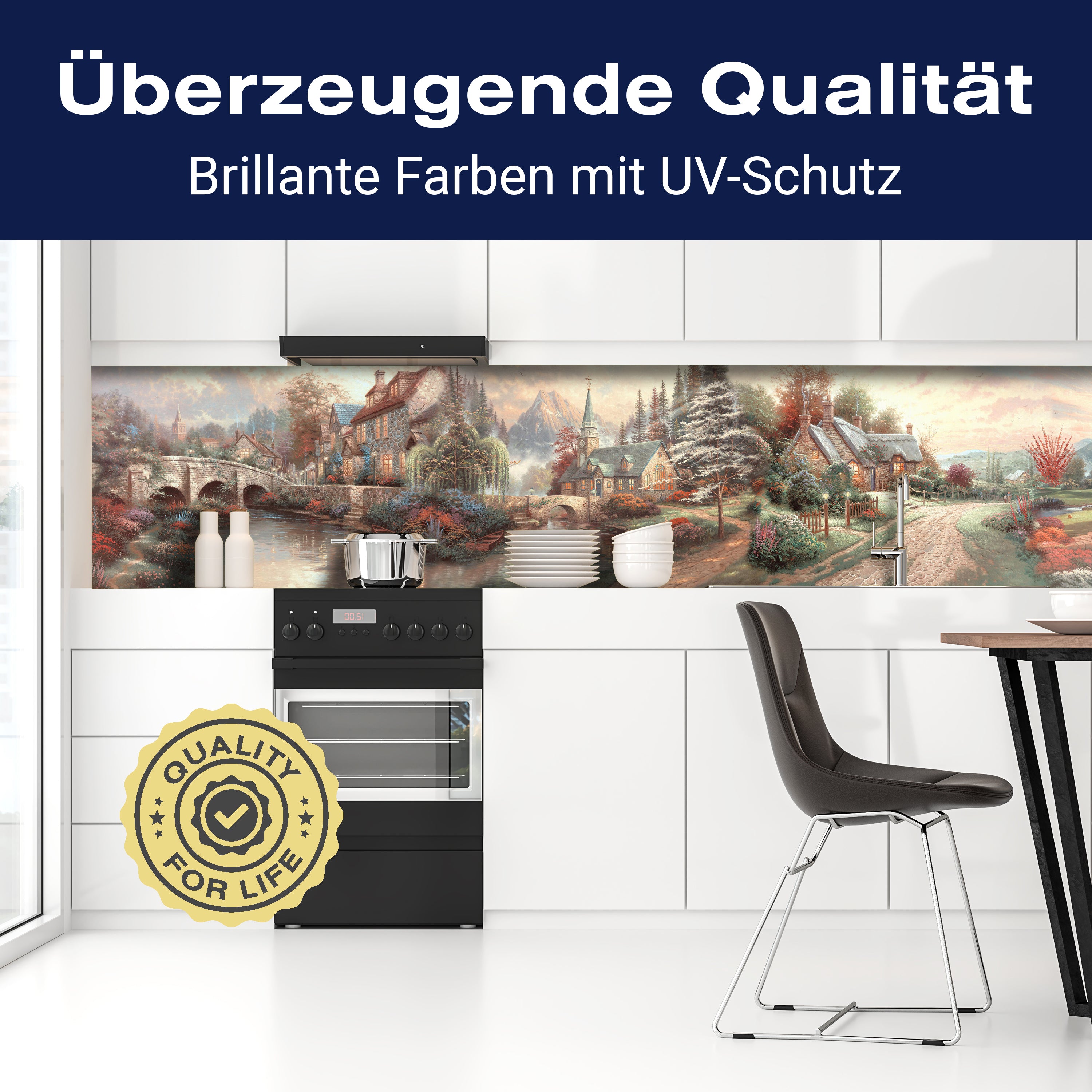 Küchenrückwand Stadt Kirche fluss Brücke Bergen wald M1076 entdecken - Bild 2 Küchenrückwand Stadt Kirche fluss Brücke Bergen wald M1076 entdecken - Bild 2