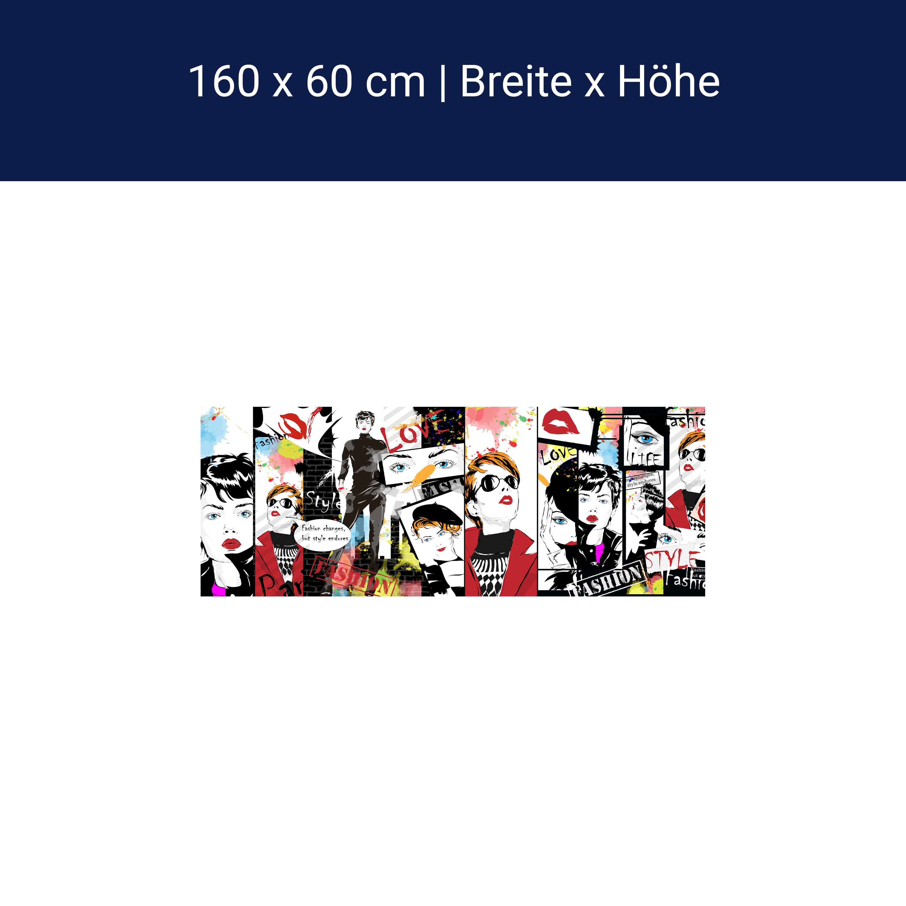 Küchenrückwand Comic Popart Bunt Fashion Style M1081 Küchenrückwand Comic Popart Bunt Fashion Style M1081