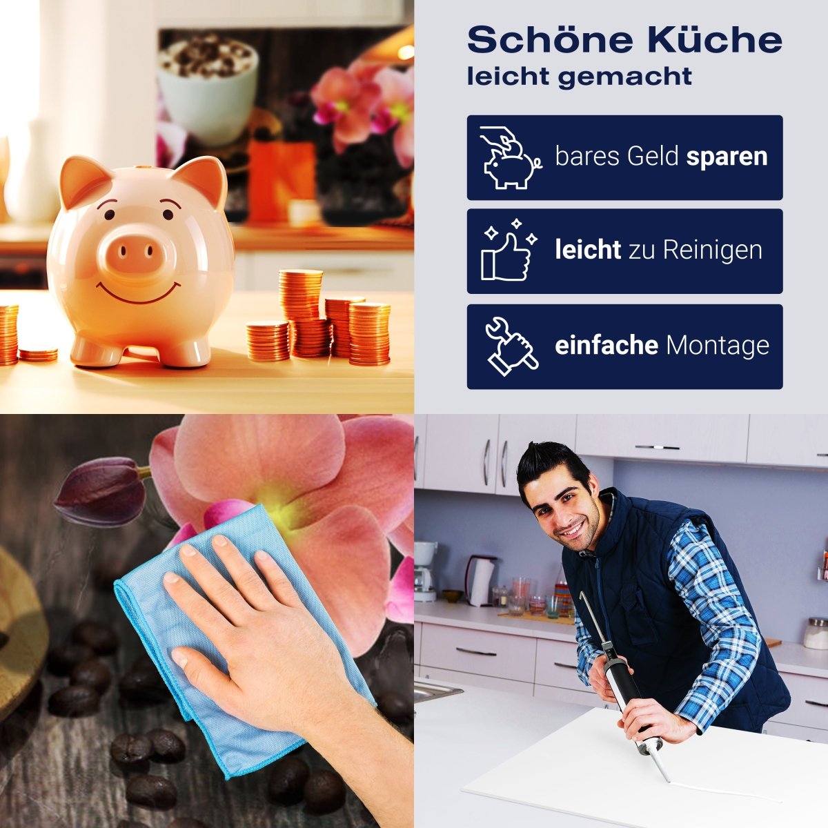 Küchenrückwand Kaffee Orchidee Schokolade Braun M1085 entdecken - Bild 7 Küchenrückwand Kaffee Orchidee Schokolade Braun M1085 entdecken - Bild 7