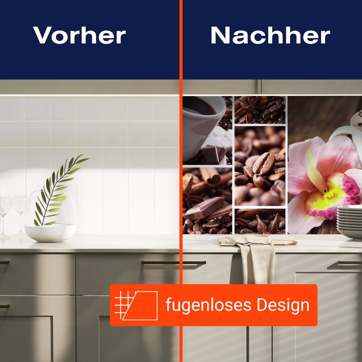 Küchenrückwand Kaffee Orchidee Schokolade Braun M1085 entdecken - Bild 9 Küchenrückwand Kaffee Orchidee Schokolade Braun M1085 entdecken - Bild 9