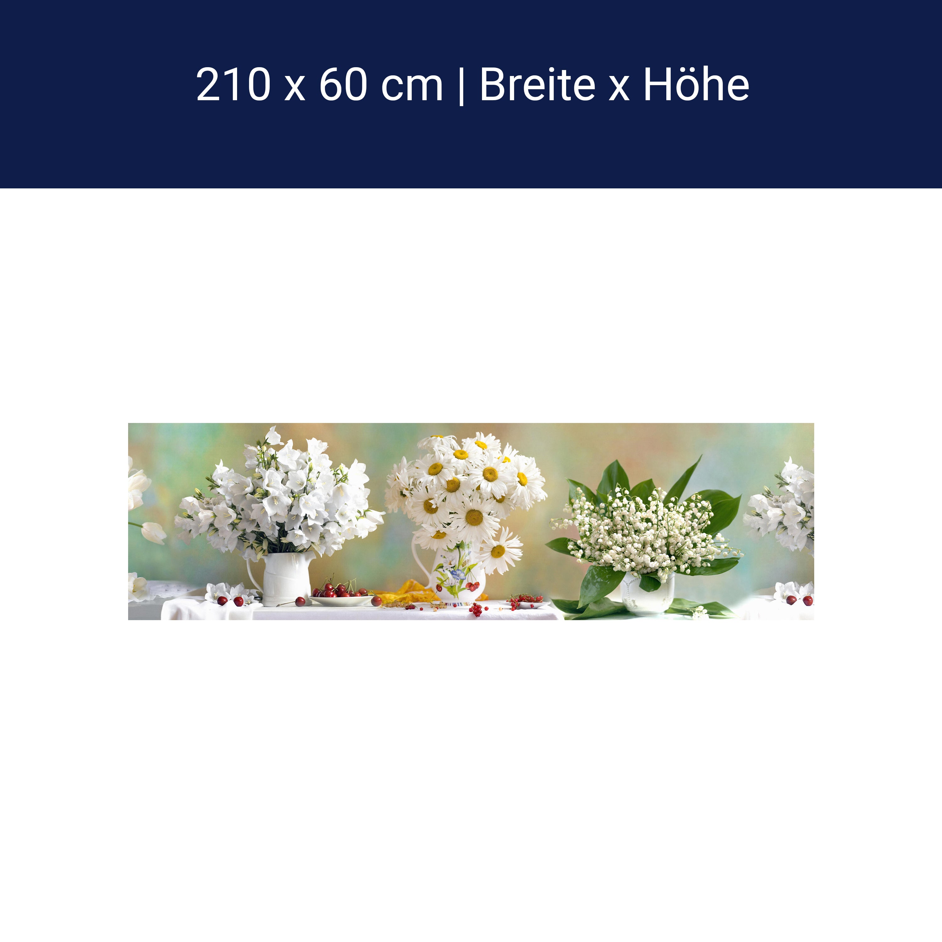 Küchenrückwand Tulpen Gänseblümchen Weiß Kirschen M1088 Küchenrückwand Tulpen Gänseblümchen Weiß Kirschen M1088
