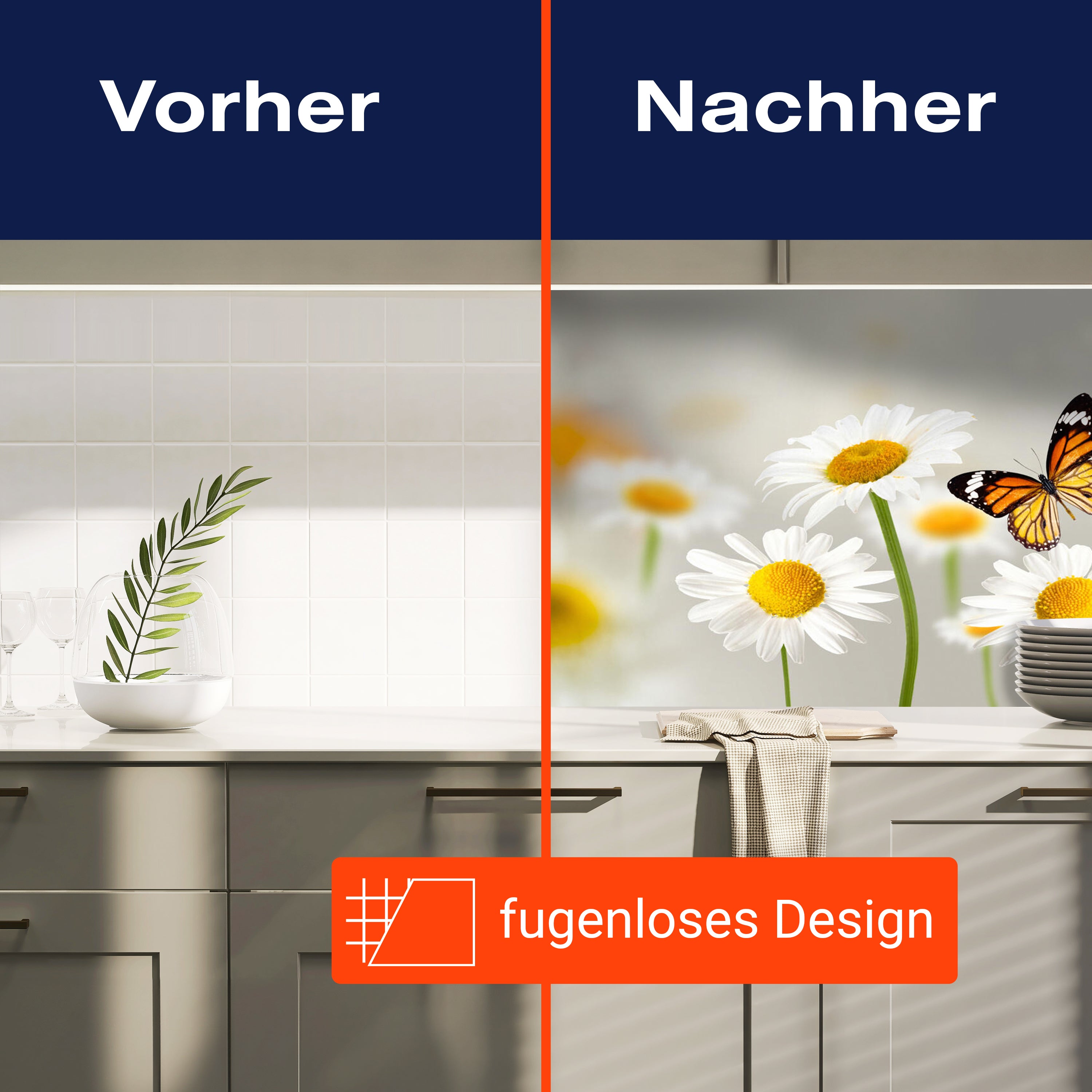 Küchenrückwand Gänseblümchen Schmetterlinge M1095 entdecken - Bild 9 Küchenrückwand Gänseblümchen Schmetterlinge M1095 entdecken - Bild 9