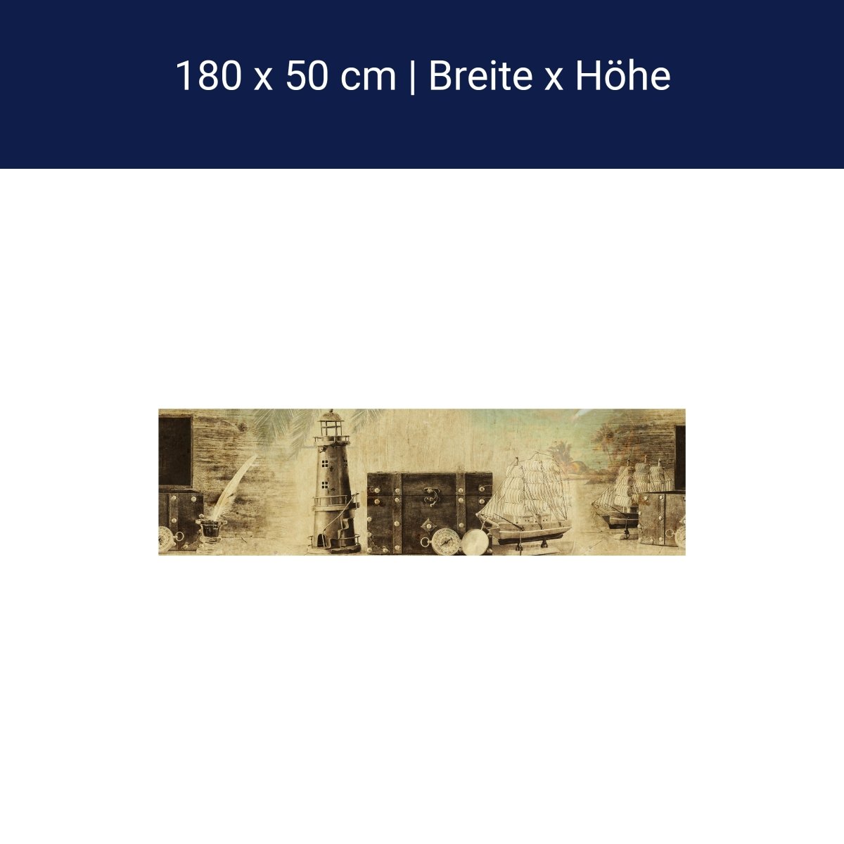 Küchenrückwand Maritim Leuchtturm Schiff Kompass M1096 Küchenrückwand Maritim Leuchtturm Schiff Kompass M1096