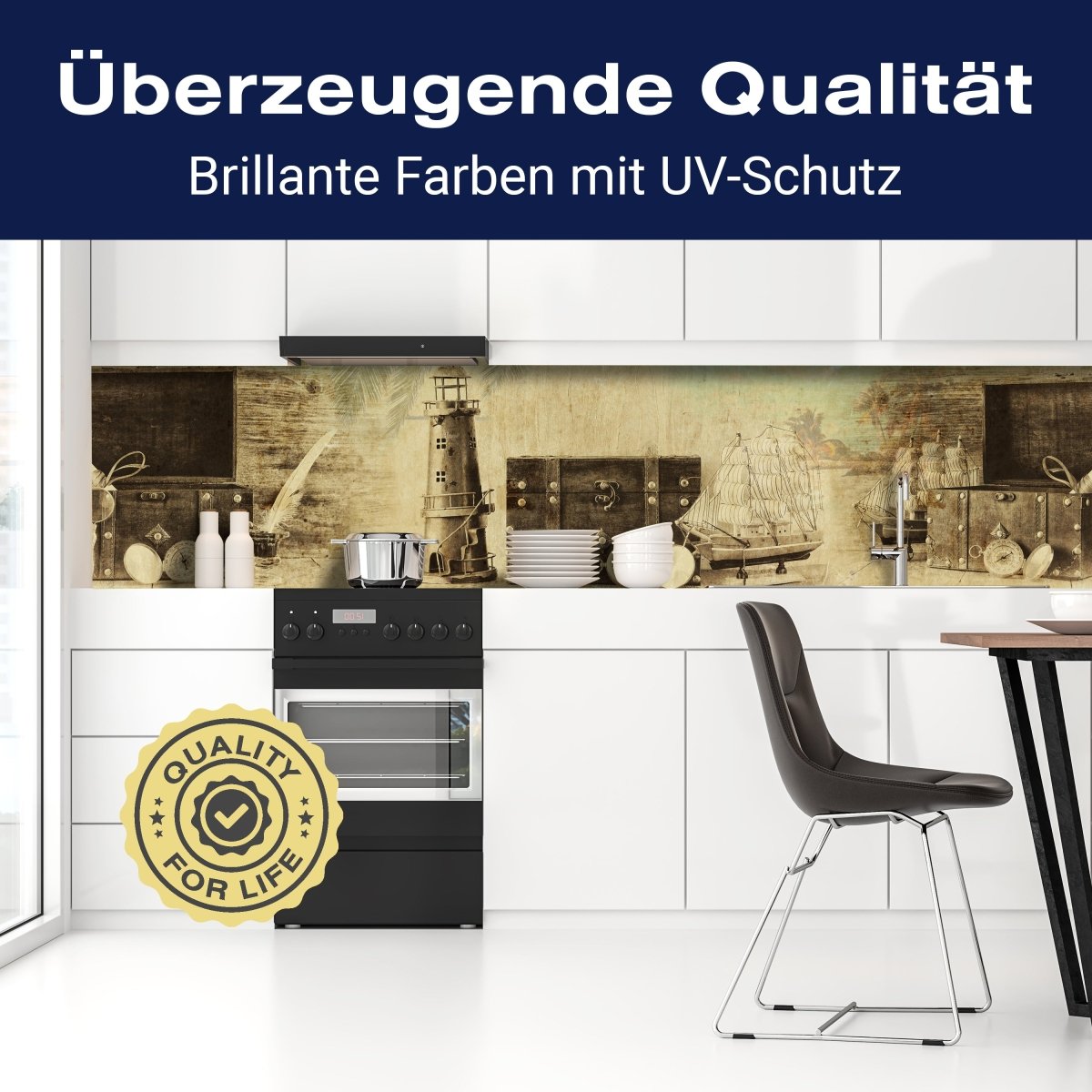 Küchenrückwand Maritim Leuchtturm Schiff Kompass M1096 entdecken - Bild 2 Küchenrückwand Maritim Leuchtturm Schiff Kompass M1096 entdecken - Bild 2