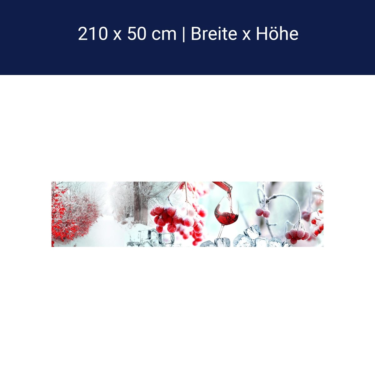 Küchenrückwand Johannisbeere Wein Eis Schnee Frost Rot M1101 Küchenrückwand Johannisbeere Wein Eis Schnee Frost Rot M1101