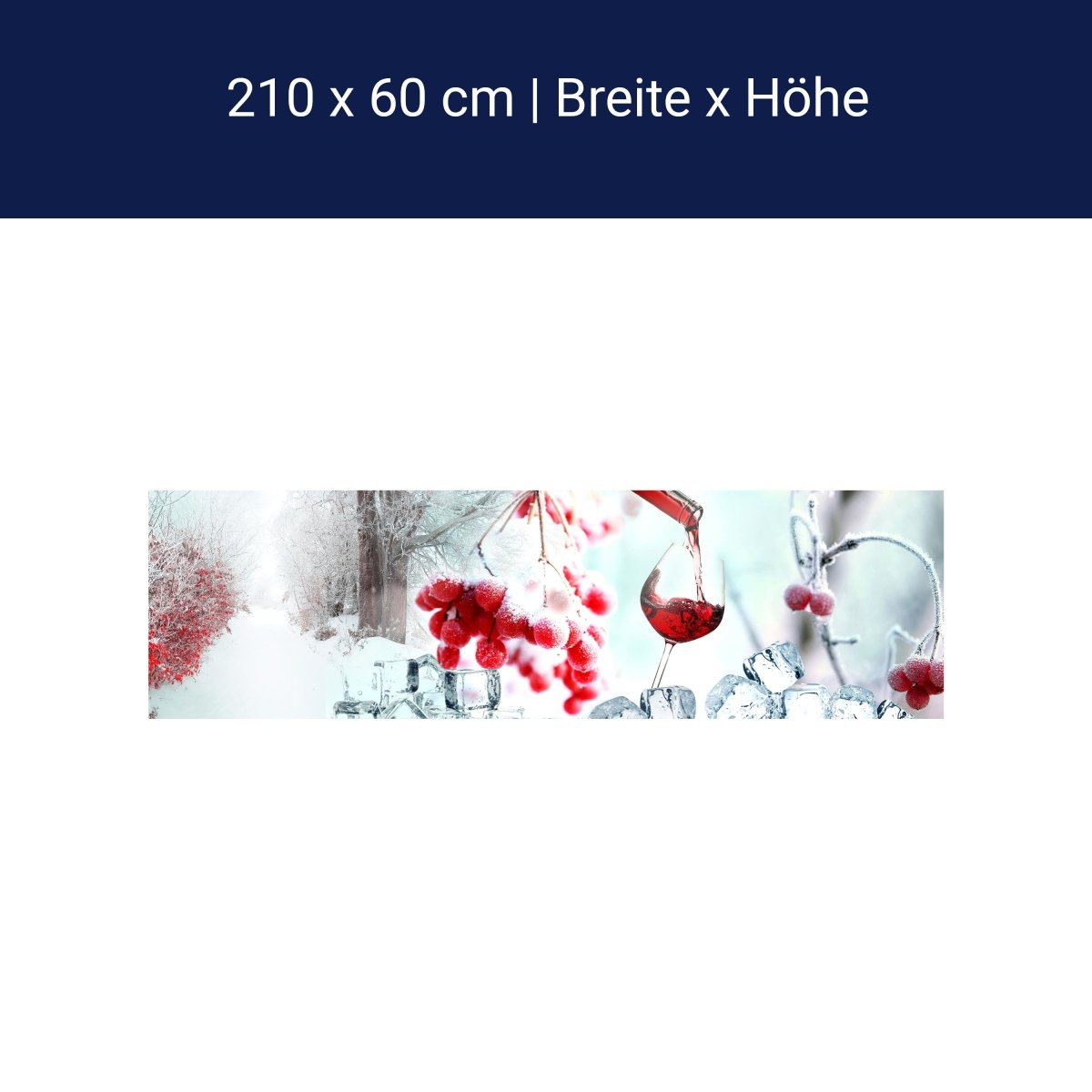 Küchenrückwand Johannisbeere Wein Eis Schnee Frost Rot M1101 Küchenrückwand Johannisbeere Wein Eis Schnee Frost Rot M1101