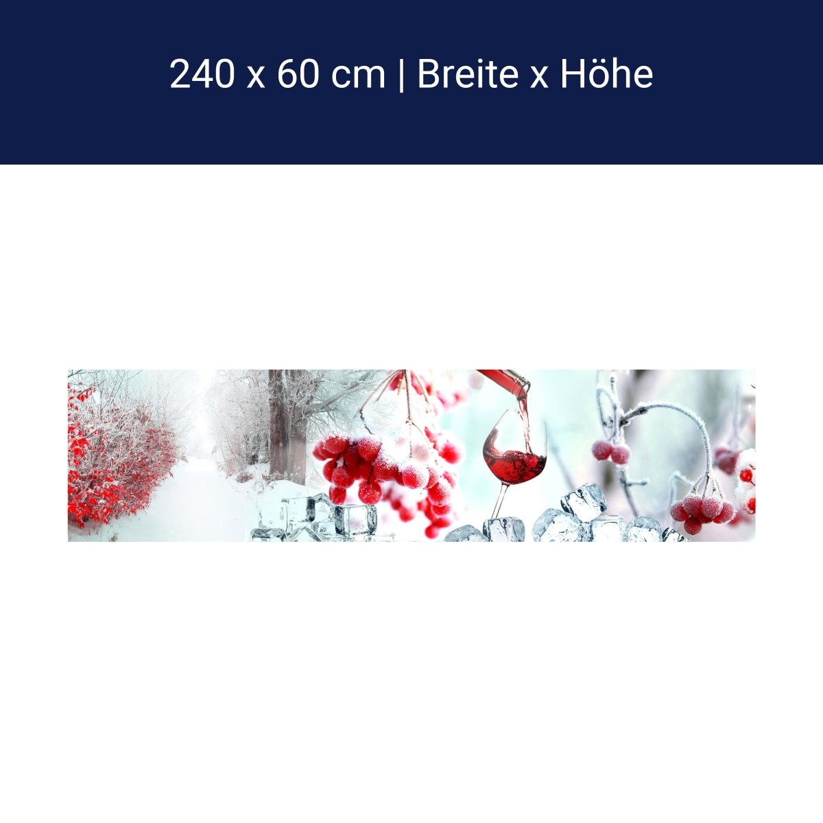 Küchenrückwand Johannisbeere Wein Eis Schnee Frost Rot M1101 Küchenrückwand Johannisbeere Wein Eis Schnee Frost Rot M1101