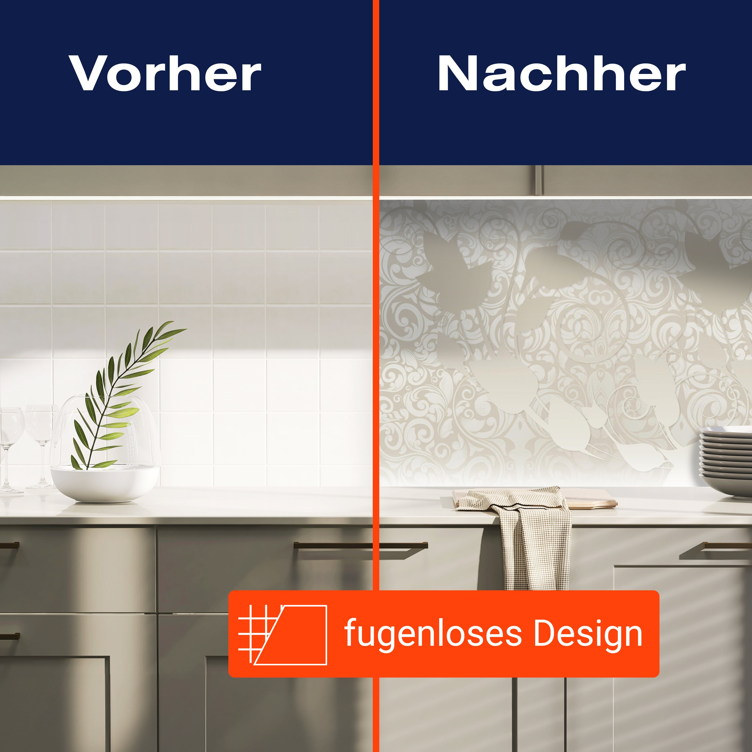 Küchenrückwand Ranken Muster Ornamente Weiß M1102 entdecken - Bild 9 Küchenrückwand Ranken Muster Ornamente Weiß M1102 entdecken - Bild 9