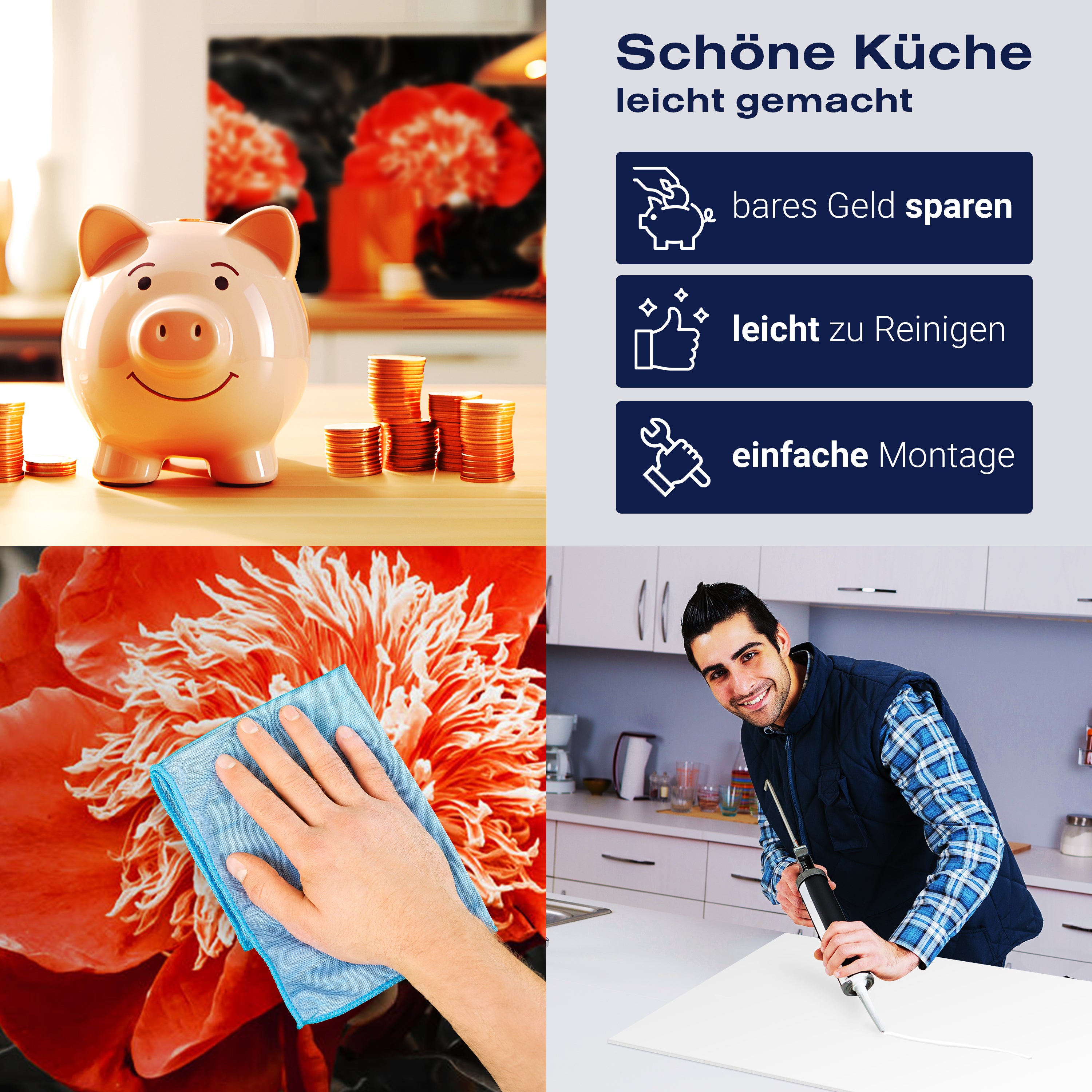 Küchenrückwand Blume Rot Kontrast Fokus Schwarz Weiß M1106 entdecken - Bild 7 Küchenrückwand Blume Rot Kontrast Fokus Schwarz Weiß M1106 entdecken - Bild 7