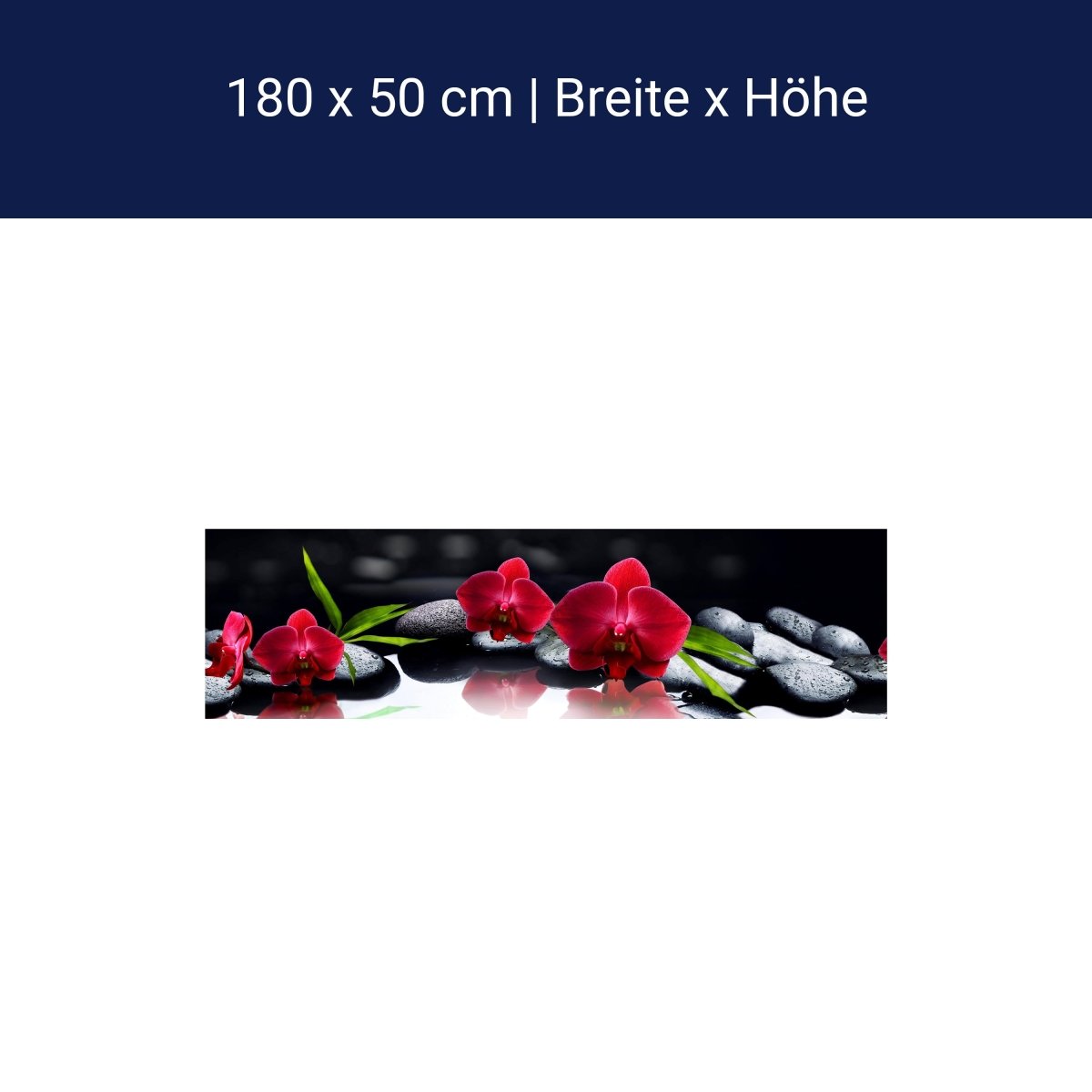 Küchenrückwand Orchidee rot Steine schwarz tropfen Spie M1125 Küchenrückwand Orchidee rot Steine schwarz tropfen Spie M1125