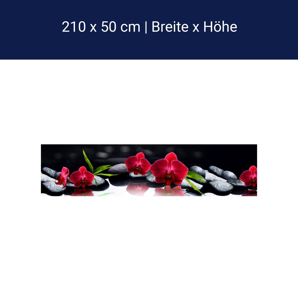 Küchenrückwand Orchidee rot Steine schwarz tropfen Spie M1125 Küchenrückwand Orchidee rot Steine schwarz tropfen Spie M1125
