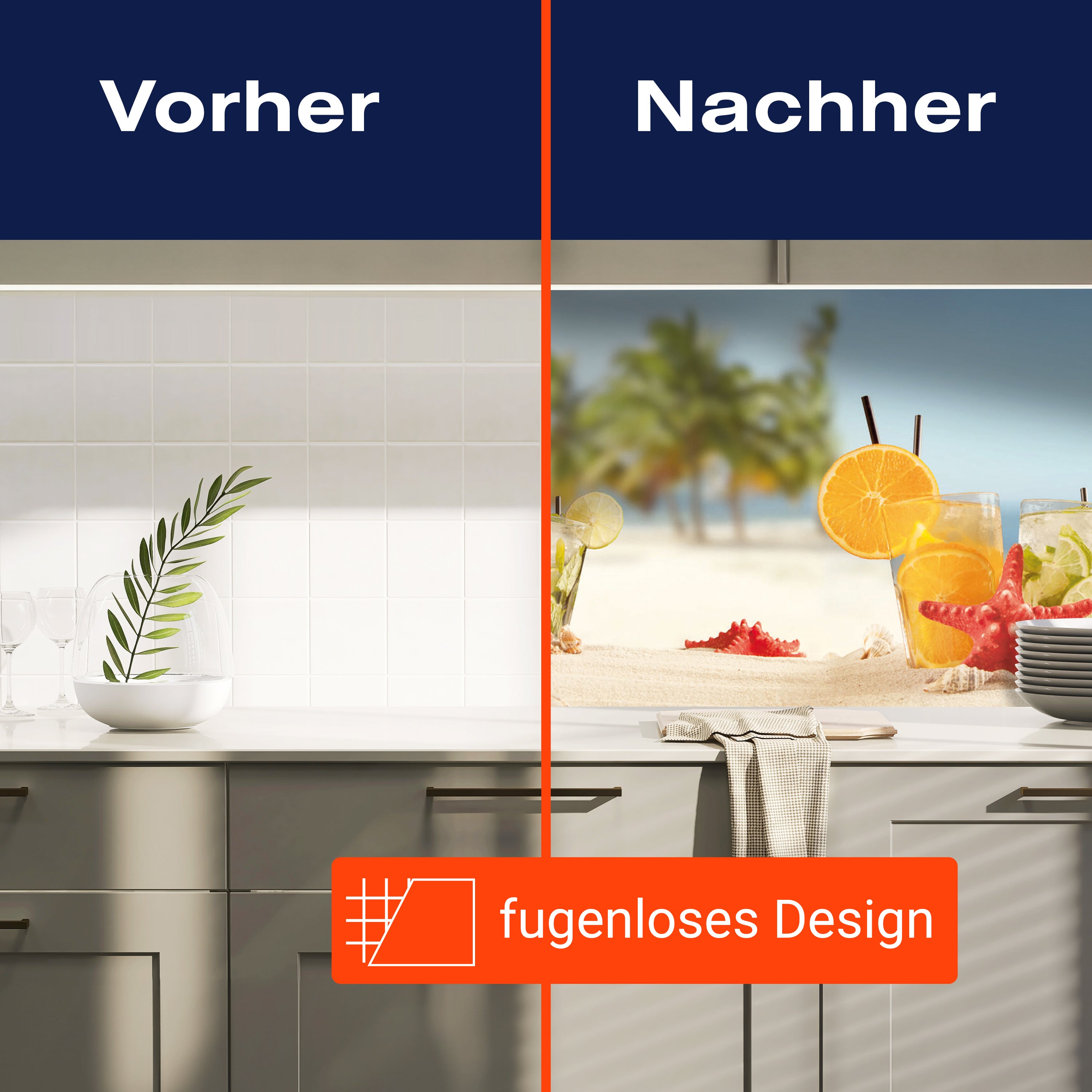 Küchenrückwand Strand Cocktail Seestern Orange Limette M1128 entdecken - Bild 9 Küchenrückwand Strand Cocktail Seestern Orange Limette M1128 entdecken - Bild 9