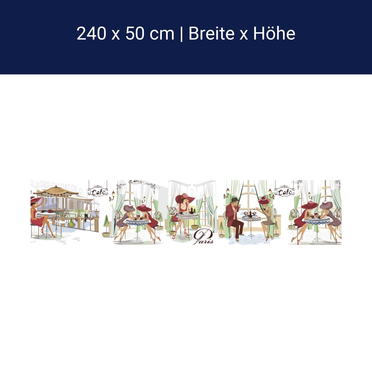 Küchenrückwand Paris Cafe Kaffee Comic Hut Popart M1139 Küchenrückwand Paris Cafe Kaffee Comic Hut Popart M1139