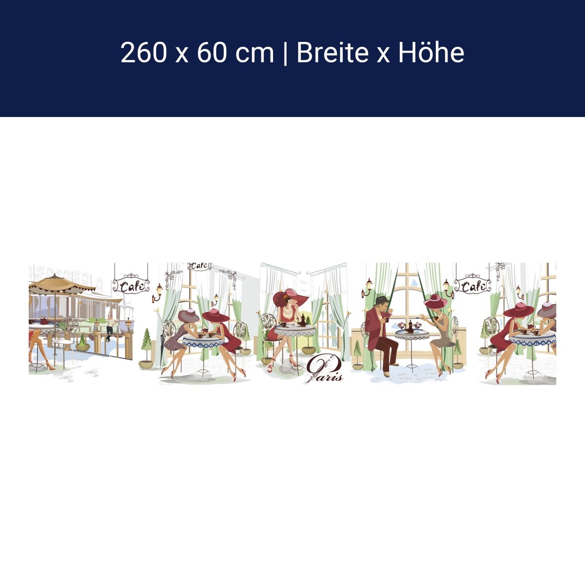Küchenrückwand Paris Cafe Kaffee Comic Hut Popart M1139 Küchenrückwand Paris Cafe Kaffee Comic Hut Popart M1139