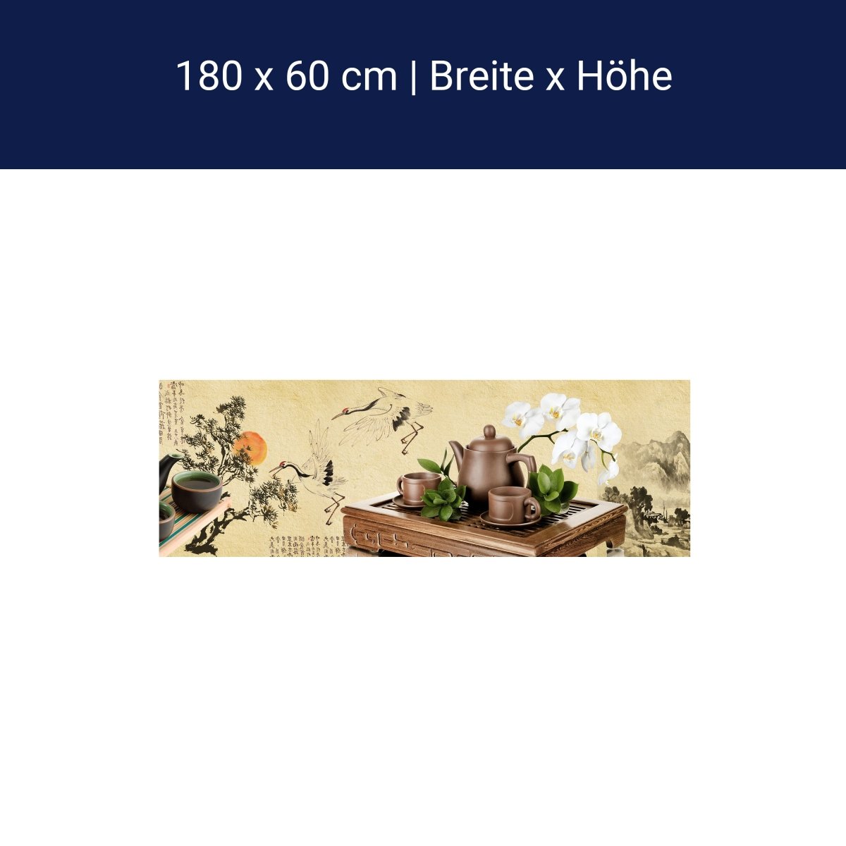 Küchenrückwand Tee Asiatisch Japanisch Sonne Pergament M1146 Küchenrückwand Tee Asiatisch Japanisch Sonne Pergament M1146