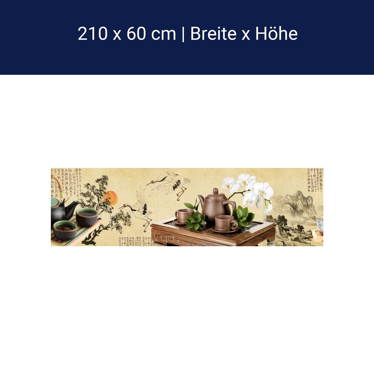 Küchenrückwand Tee Asiatisch Japanisch Sonne Pergament M1146 Küchenrückwand Tee Asiatisch Japanisch Sonne Pergament M1146