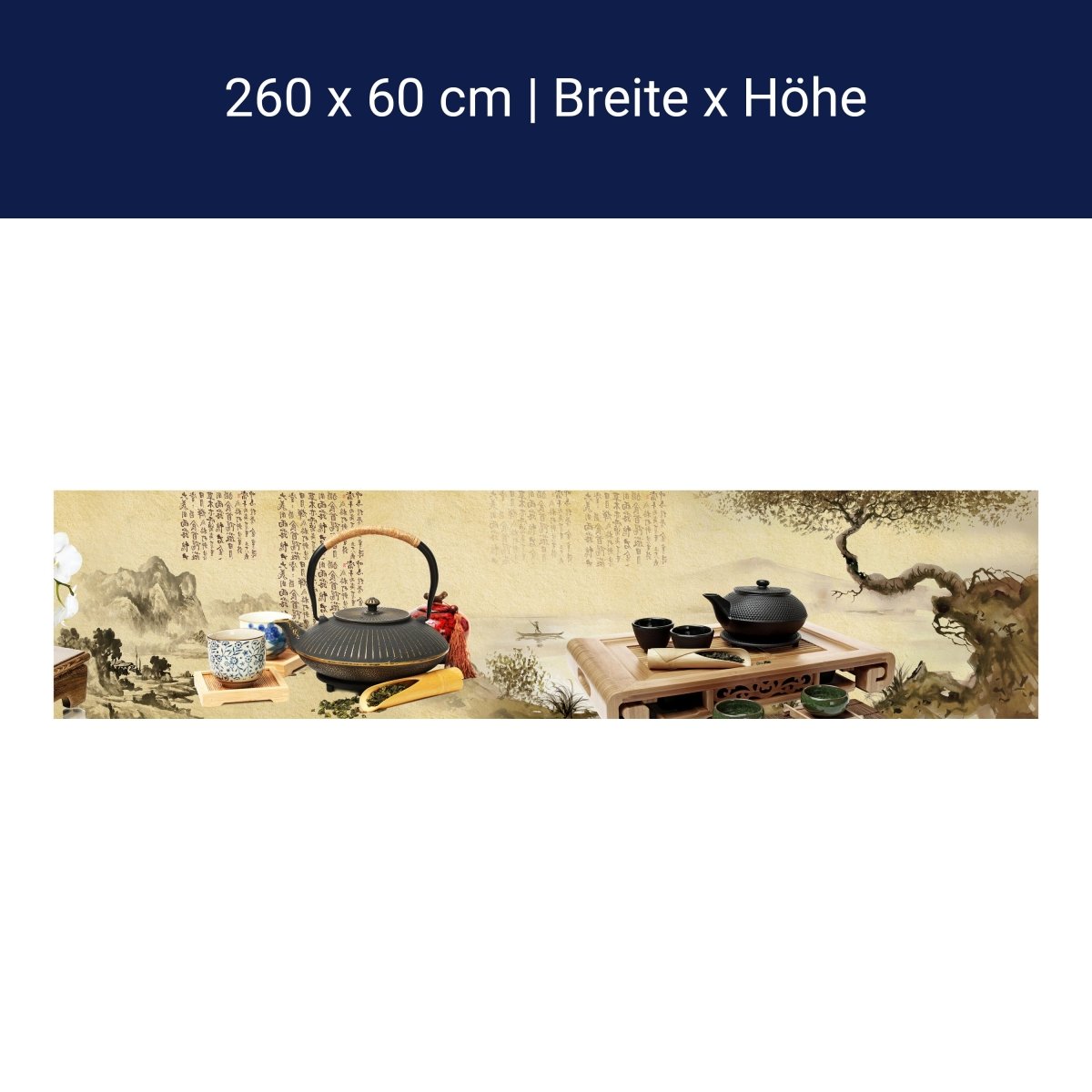 Küchenrückwand Tee Asiatisch Japanisch Baum Pergament K M1147 Küchenrückwand Tee Asiatisch Japanisch Baum Pergament K M1147