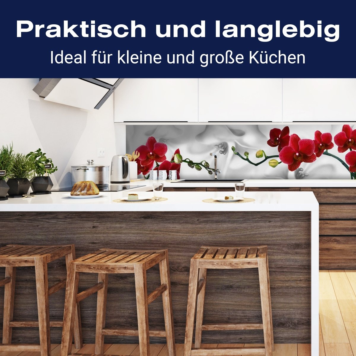 Küchenrückwand Orchideen Rot Weiß Pflanze Hintergrund M1148 entdecken - Bild 3 Küchenrückwand Orchideen Rot Weiß Pflanze Hintergrund M1148 entdecken - Bild 3
