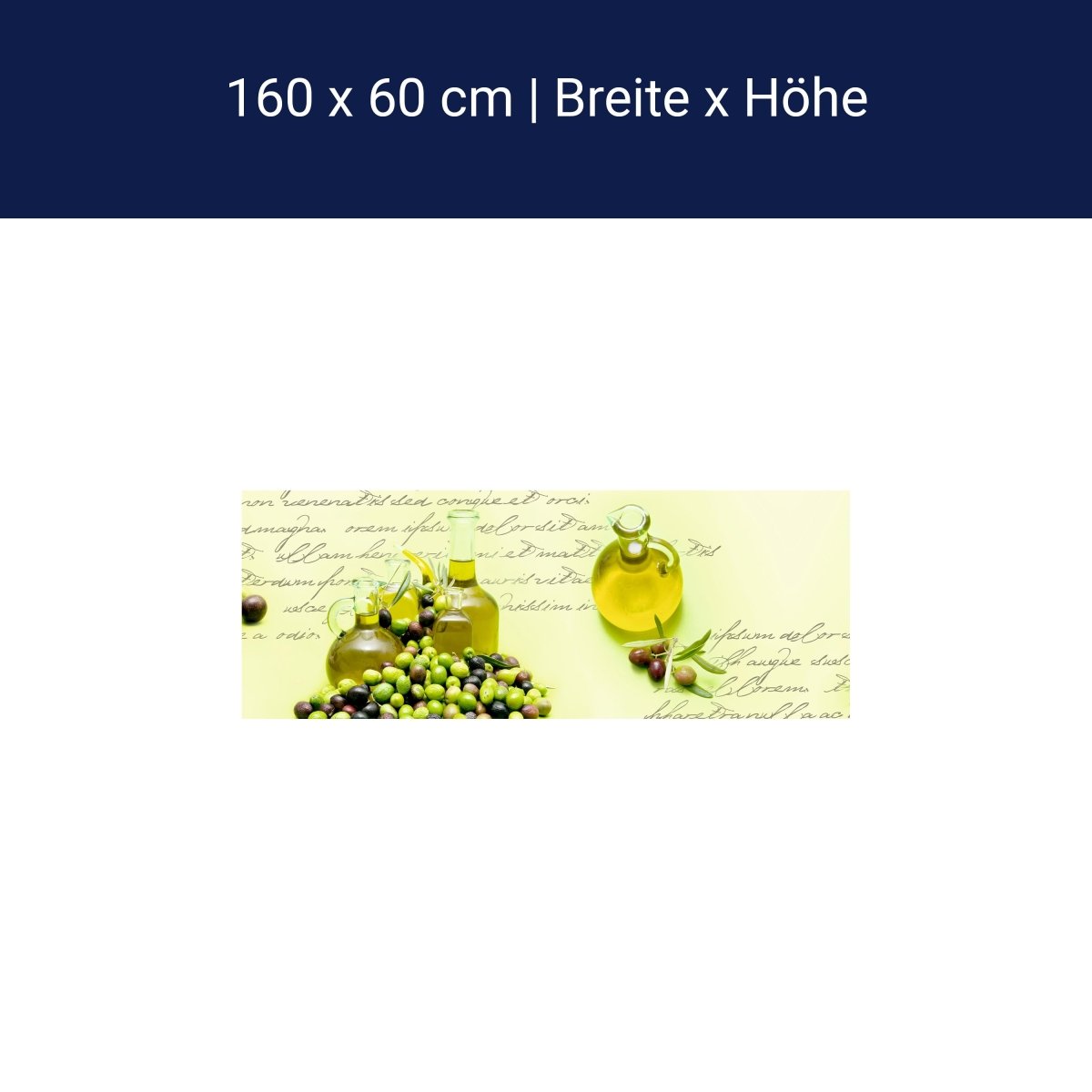 Küchenrückwand Oliven Öl Schrift Grün Flasche Glas M1157 Küchenrückwand Oliven Öl Schrift Grün Flasche Glas M1157