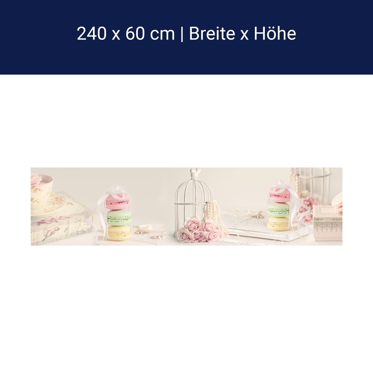 Küchenrückwand Rosa hell Perlenkette Tasse Rosen M1159 Küchenrückwand Rosa hell Perlenkette Tasse Rosen M1159