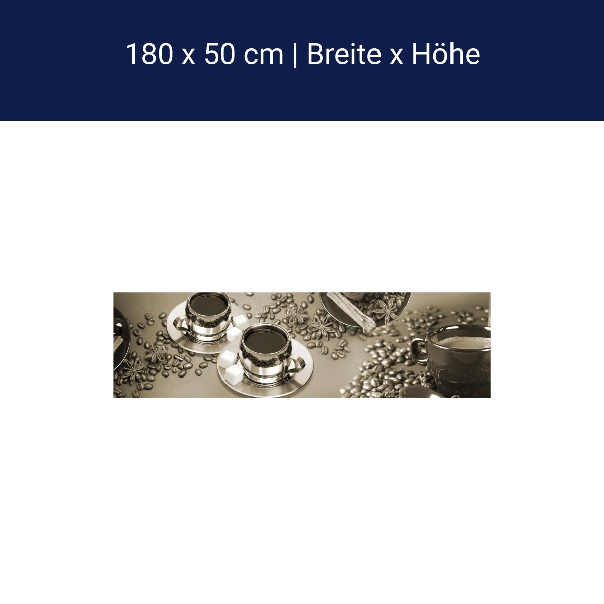 Küchenrückwand Kaffee Tee Kaffeebohnen Tasse Zucker M1162 Küchenrückwand Kaffee Tee Kaffeebohnen Tasse Zucker M1162