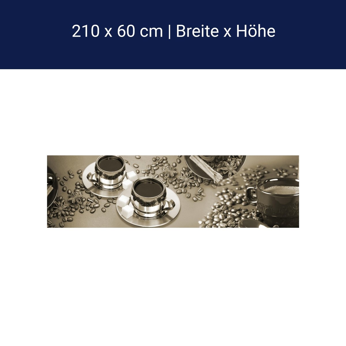 Küchenrückwand Kaffee Tee Kaffeebohnen Tasse Zucker M1162 Küchenrückwand Kaffee Tee Kaffeebohnen Tasse Zucker M1162