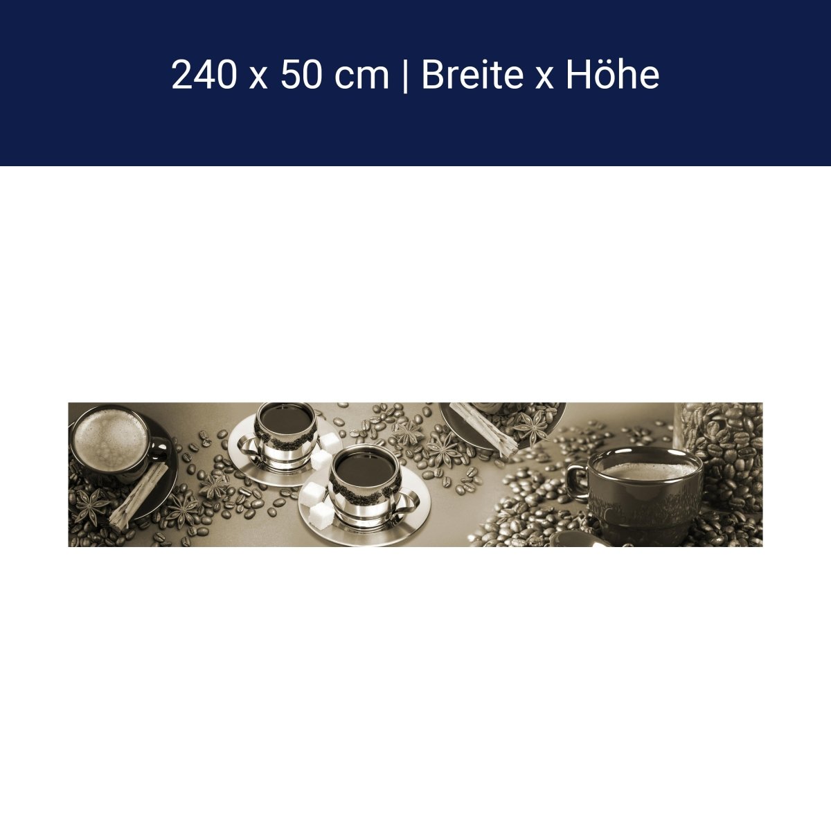 Küchenrückwand Kaffee Tee Kaffeebohnen Tasse Zucker M1162 Küchenrückwand Kaffee Tee Kaffeebohnen Tasse Zucker M1162