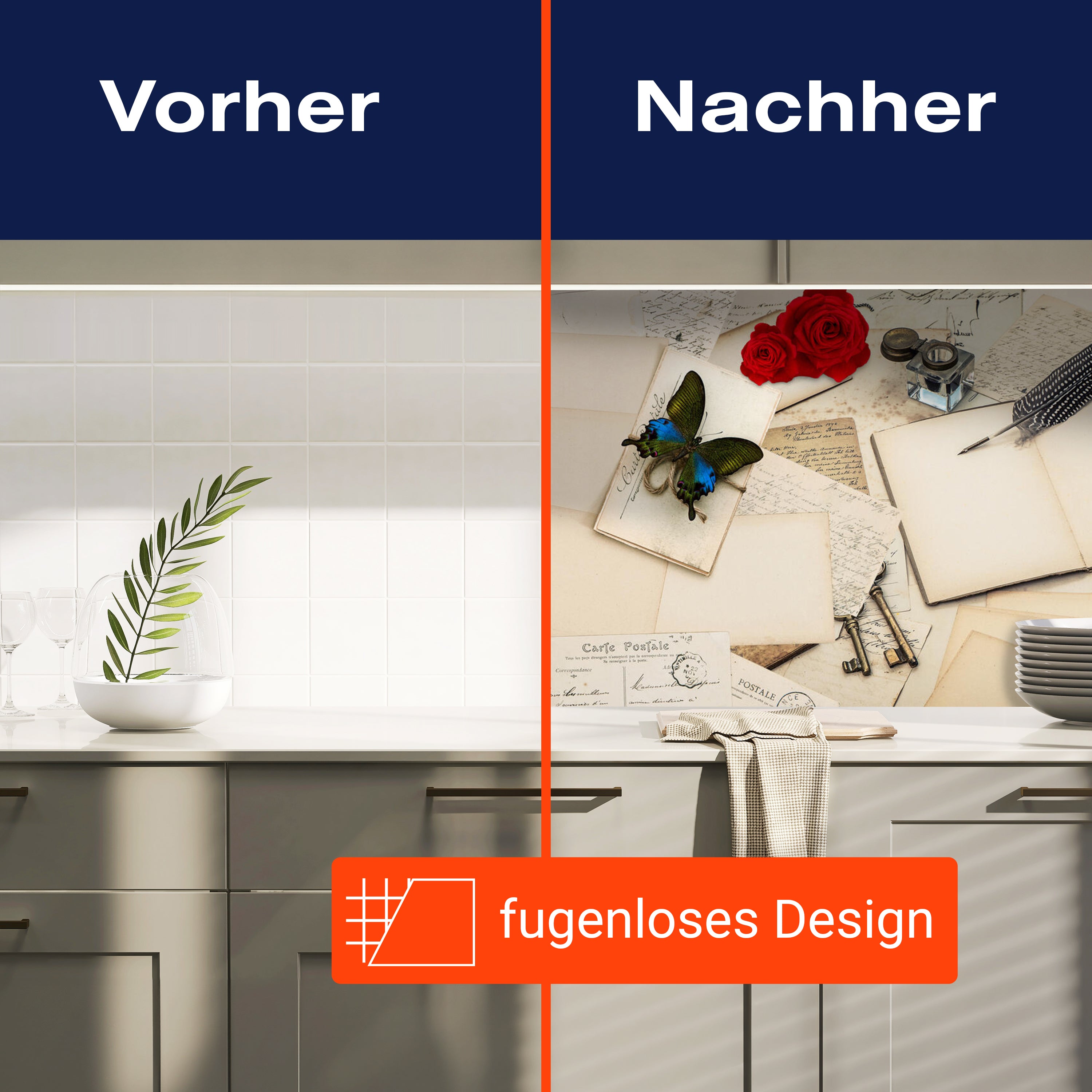 Küchenrückwand Rosen Briefe Postkarten Feder M1165 entdecken - Bild 9 Küchenrückwand Rosen Briefe Postkarten Feder M1165 entdecken - Bild 9