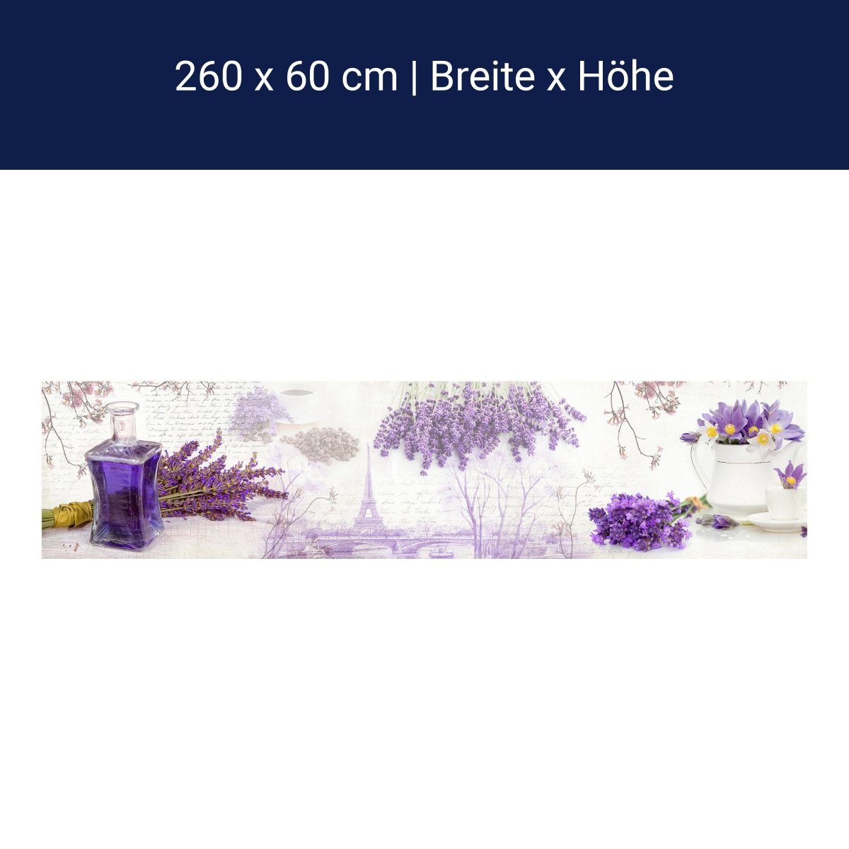 Küchenrückwand Flieder Lila Tasse Eifelturm Kaffee M1171 Küchenrückwand Flieder Lila Tasse Eifelturm Kaffee M1171