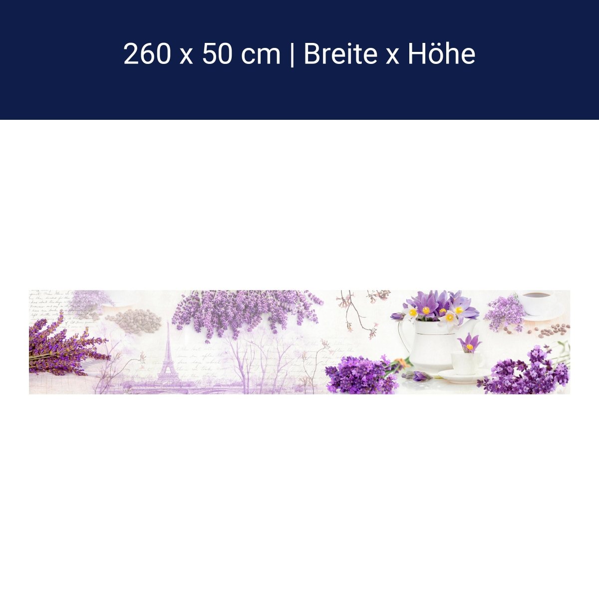 Küchenrückwand Flieder Lila Tassen Kaffee Kaffeebohnen M1172 Küchenrückwand Flieder Lila Tassen Kaffee Kaffeebohnen M1172