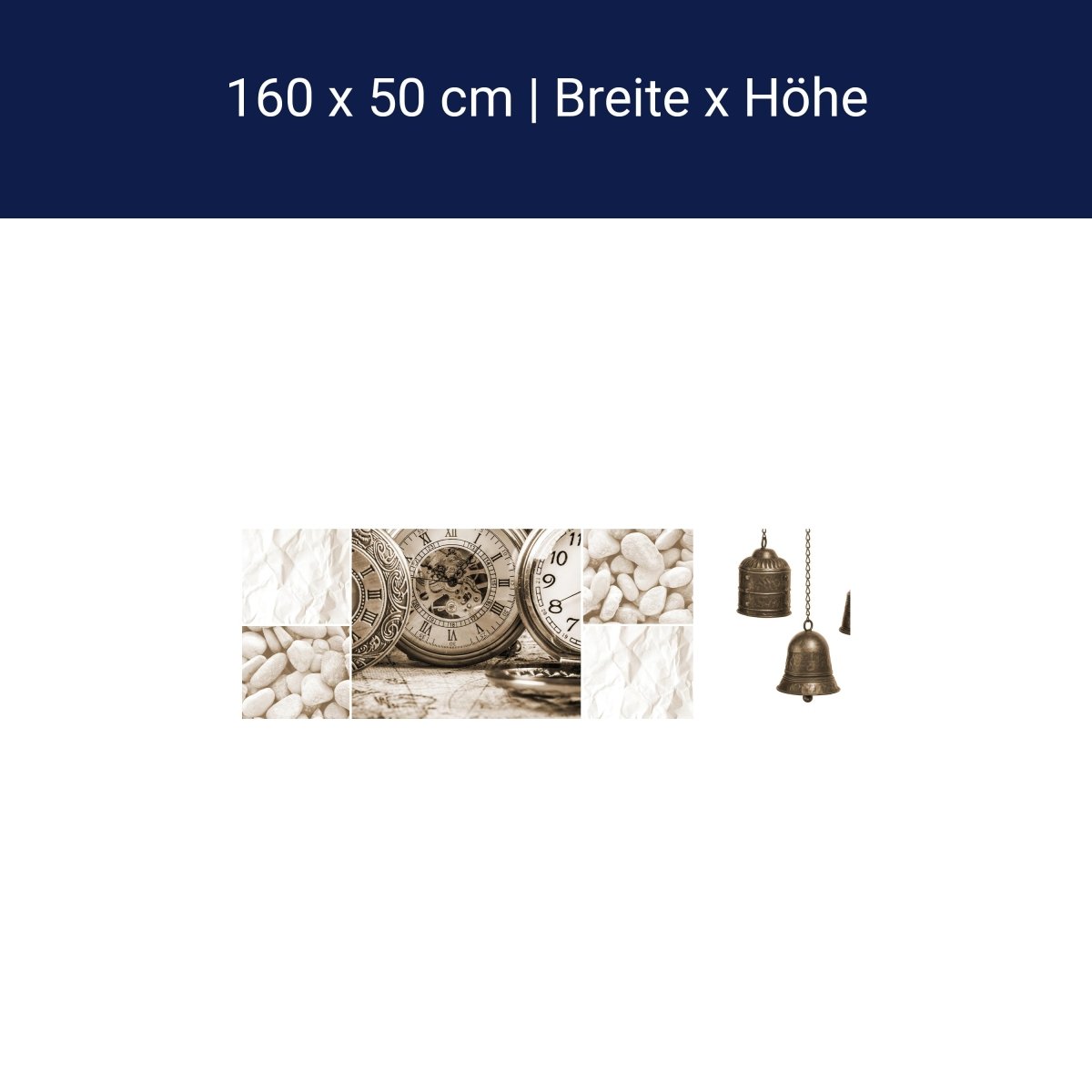 Küchenrückwand Uhren Glocken Steine Blüte Sepia Blumen M1175 Küchenrückwand Uhren Glocken Steine Blüte Sepia Blumen M1175