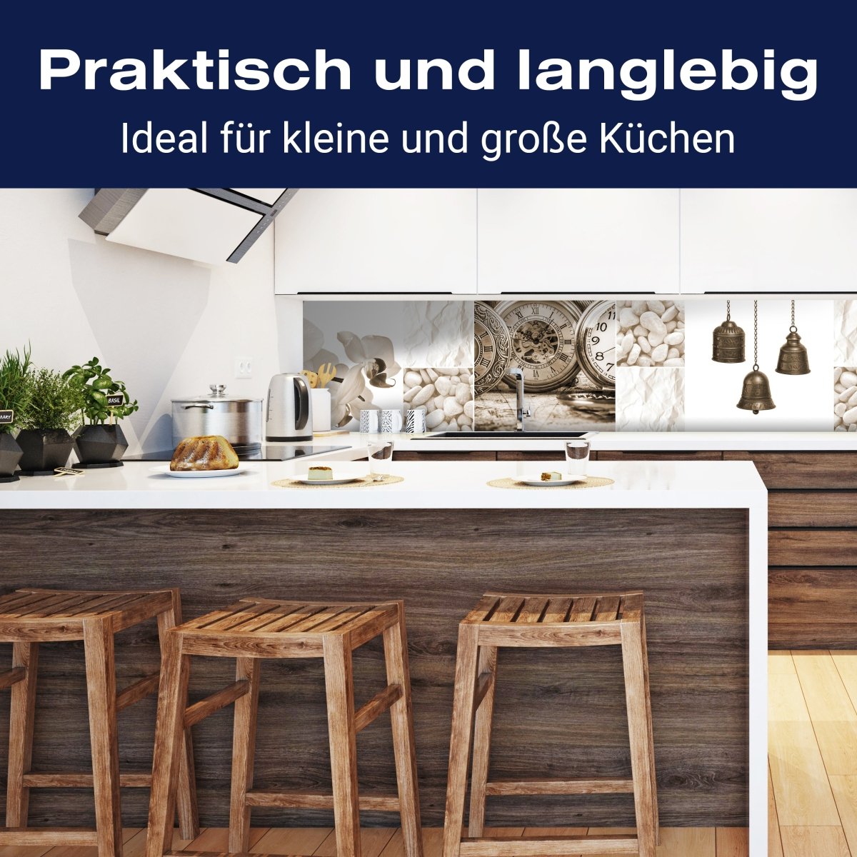 Küchenrückwand Uhren Glocken Steine Blüte Sepia Blumen M1175 entdecken - Bild 3 Küchenrückwand Uhren Glocken Steine Blüte Sepia Blumen M1175 entdecken - Bild 3