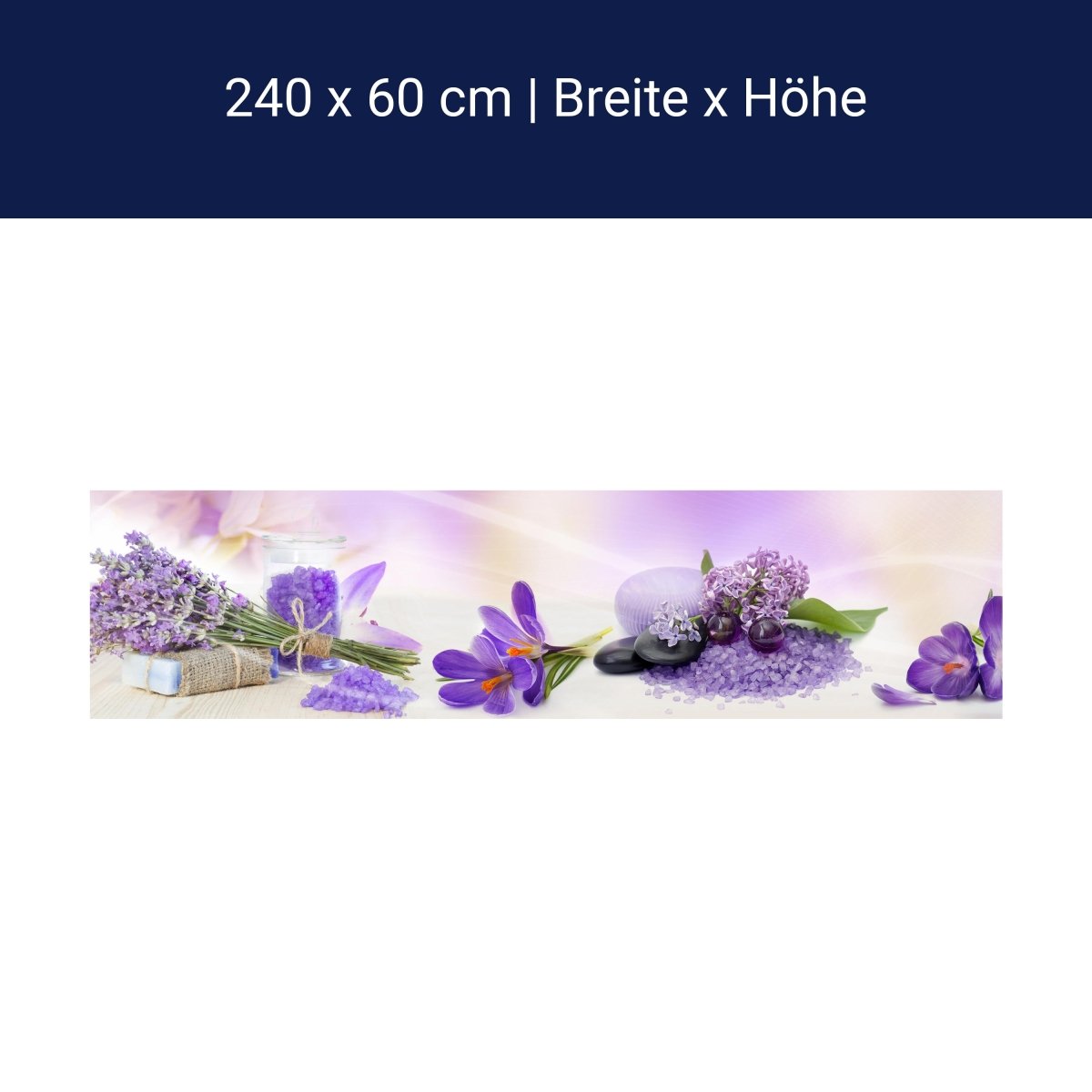 Küchenrückwand Lila Steine Glas Flieder Krokusse Flow M1177 Küchenrückwand Lila Steine Glas Flieder Krokusse Flow M1177