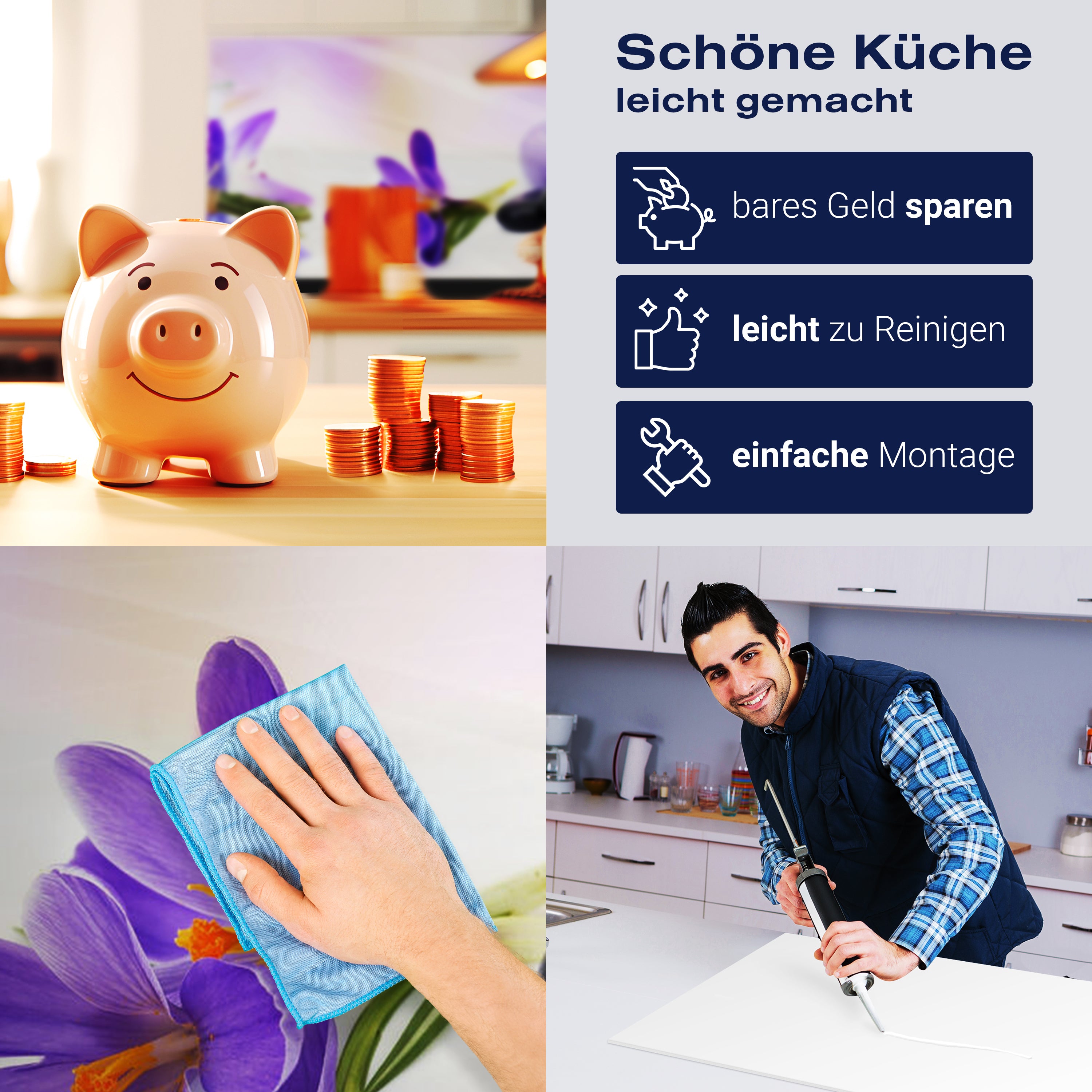 Küchenrückwand Lila Steine Glas Flieder Krokusse Flow M1177 entdecken - Bild 7 Küchenrückwand Lila Steine Glas Flieder Krokusse Flow M1177 entdecken - Bild 7