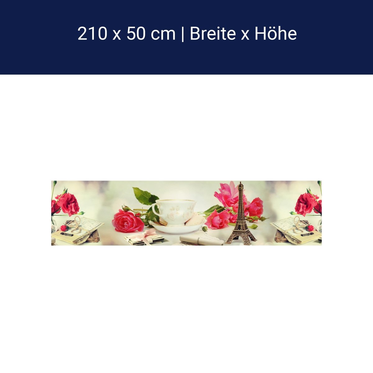 Küchenrückwand Eifelturm Rosen Briefe Schlüssel Tasse M1178 Küchenrückwand Eifelturm Rosen Briefe Schlüssel Tasse M1178