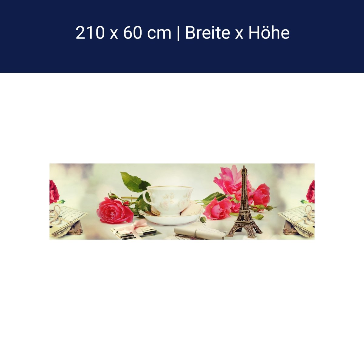 Küchenrückwand Eifelturm Rosen Briefe Schlüssel Tasse M1178 Küchenrückwand Eifelturm Rosen Briefe Schlüssel Tasse M1178
