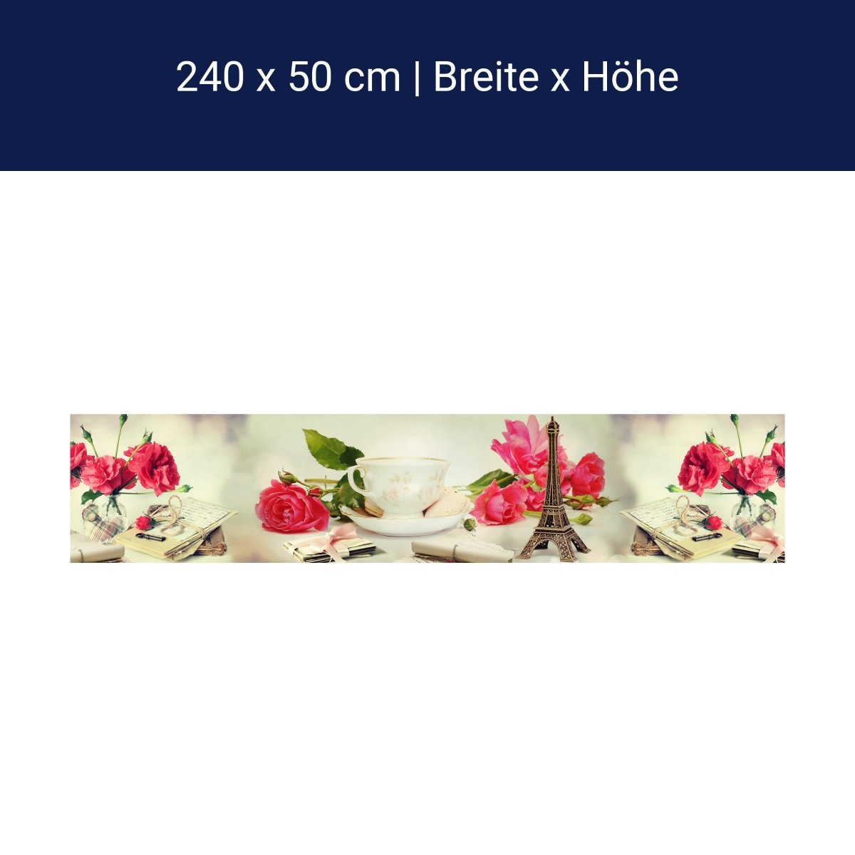Küchenrückwand Eifelturm Rosen Briefe Schlüssel Tasse M1178 Küchenrückwand Eifelturm Rosen Briefe Schlüssel Tasse M1178