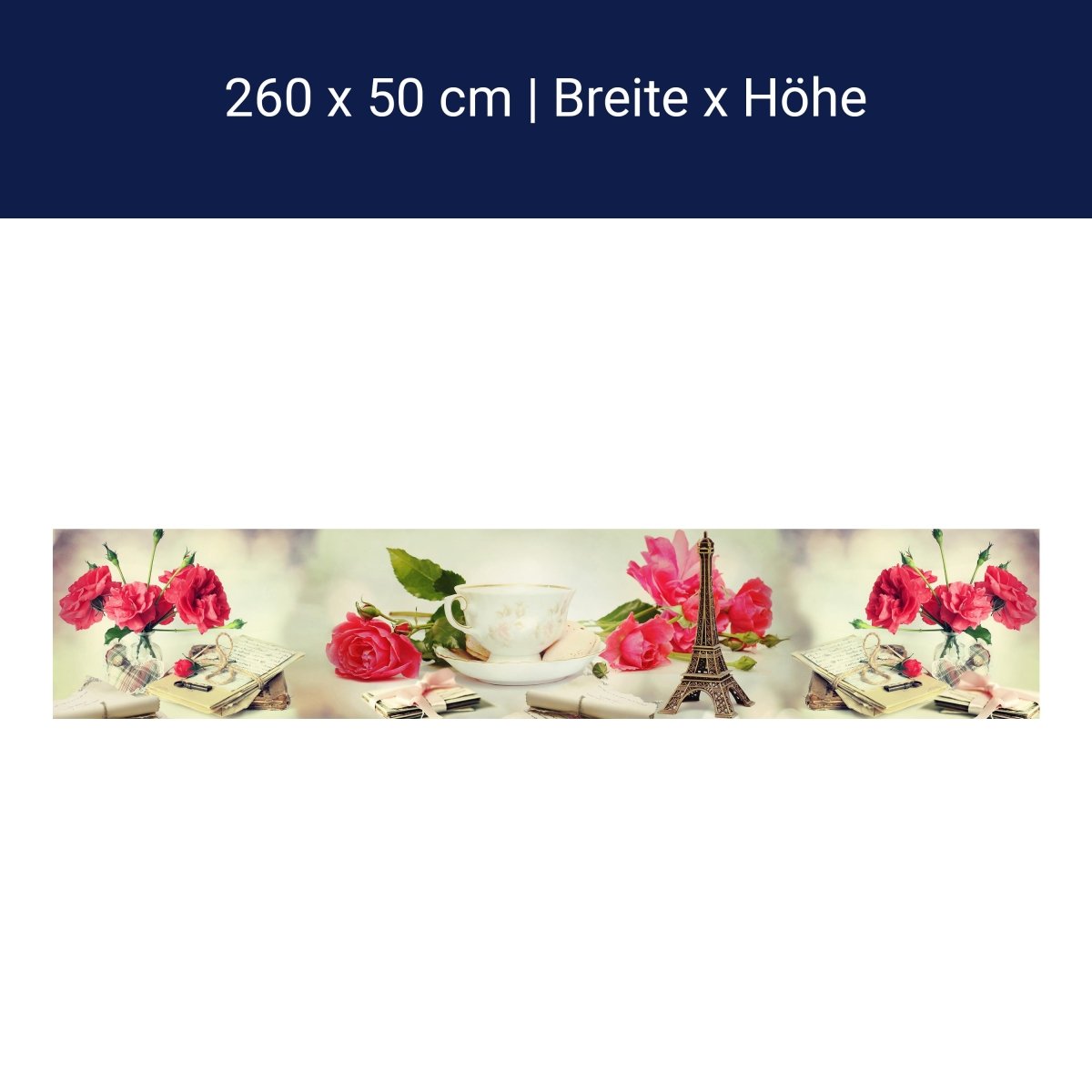 Küchenrückwand Eifelturm Rosen Briefe Schlüssel Tasse M1178 Küchenrückwand Eifelturm Rosen Briefe Schlüssel Tasse M1178
