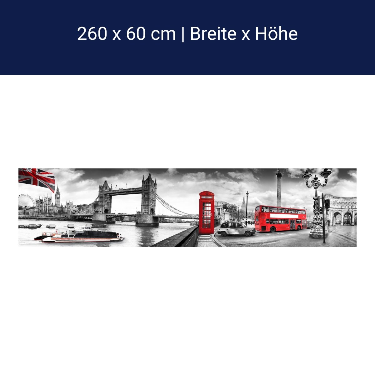 Küchenrückwand London Bus Schwarz Weiß Rot Schiff M1182 Küchenrückwand London Bus Schwarz Weiß Rot Schiff M1182