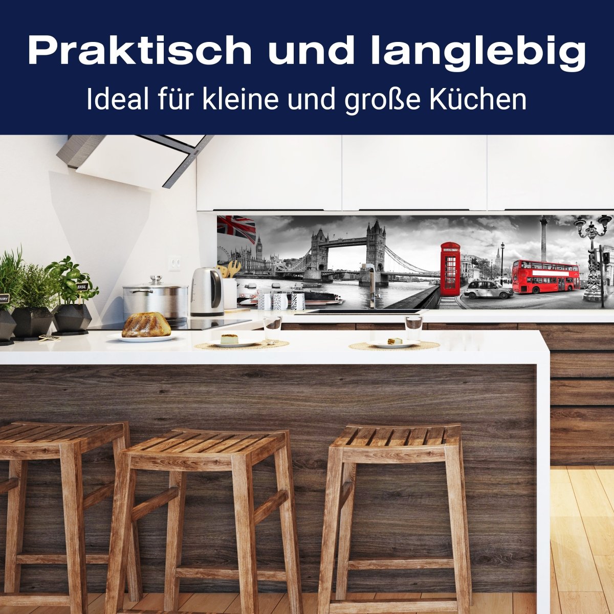 Küchenrückwand London Bus Schwarz Weiß Rot Schiff M1182 entdecken - Bild 3 Küchenrückwand London Bus Schwarz Weiß Rot Schiff M1182 entdecken - Bild 3