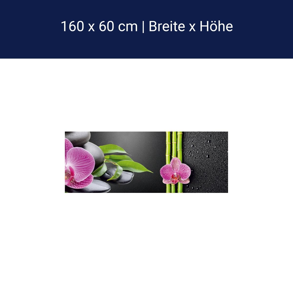 Küchenrückwand Bambus Steine Orchidee Magenta Tropfen M1184 Küchenrückwand Bambus Steine Orchidee Magenta Tropfen M1184