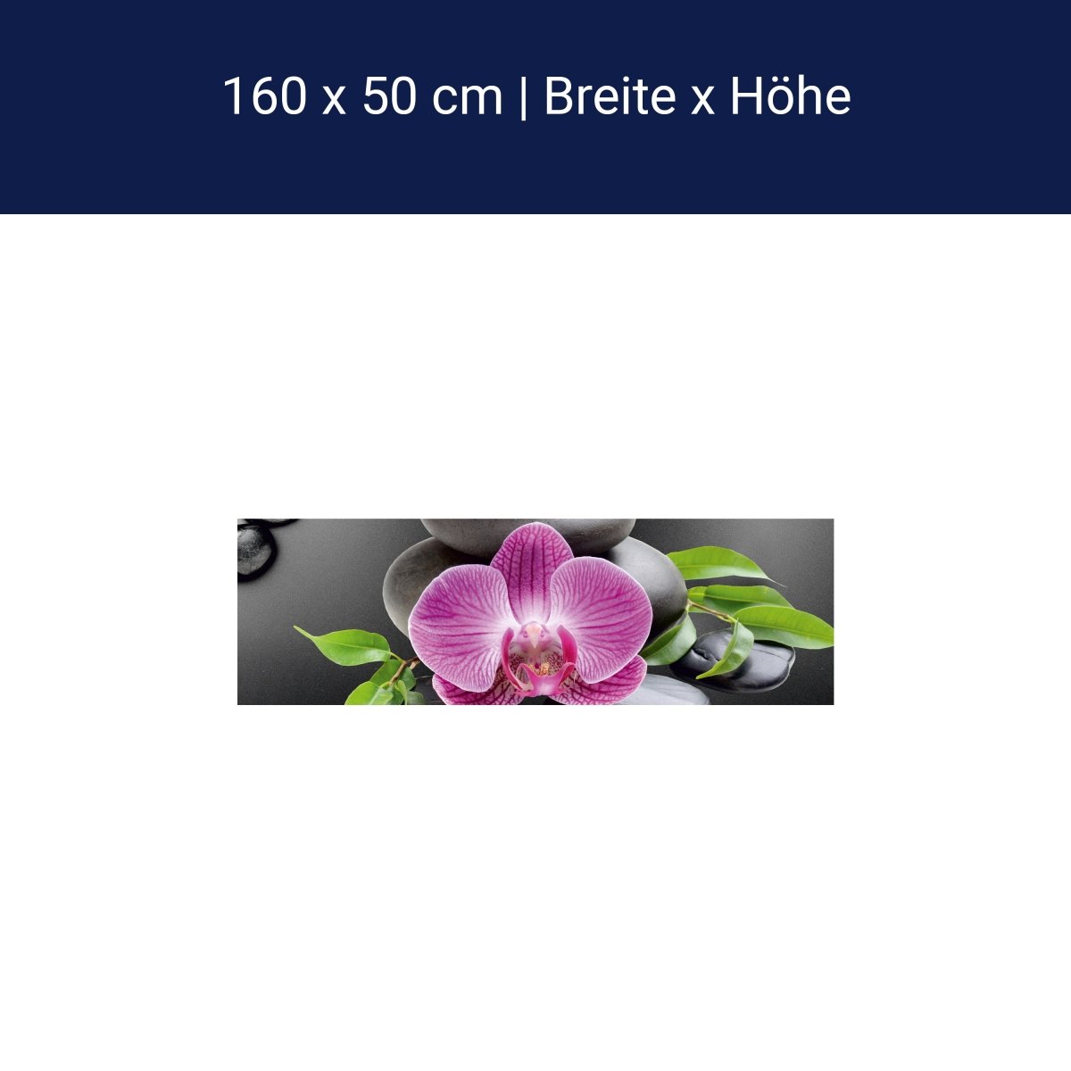 Küchenrückwand Bambus Steine Schwarz Orchidee Magenta M1185 Küchenrückwand Bambus Steine Schwarz Orchidee Magenta M1185
